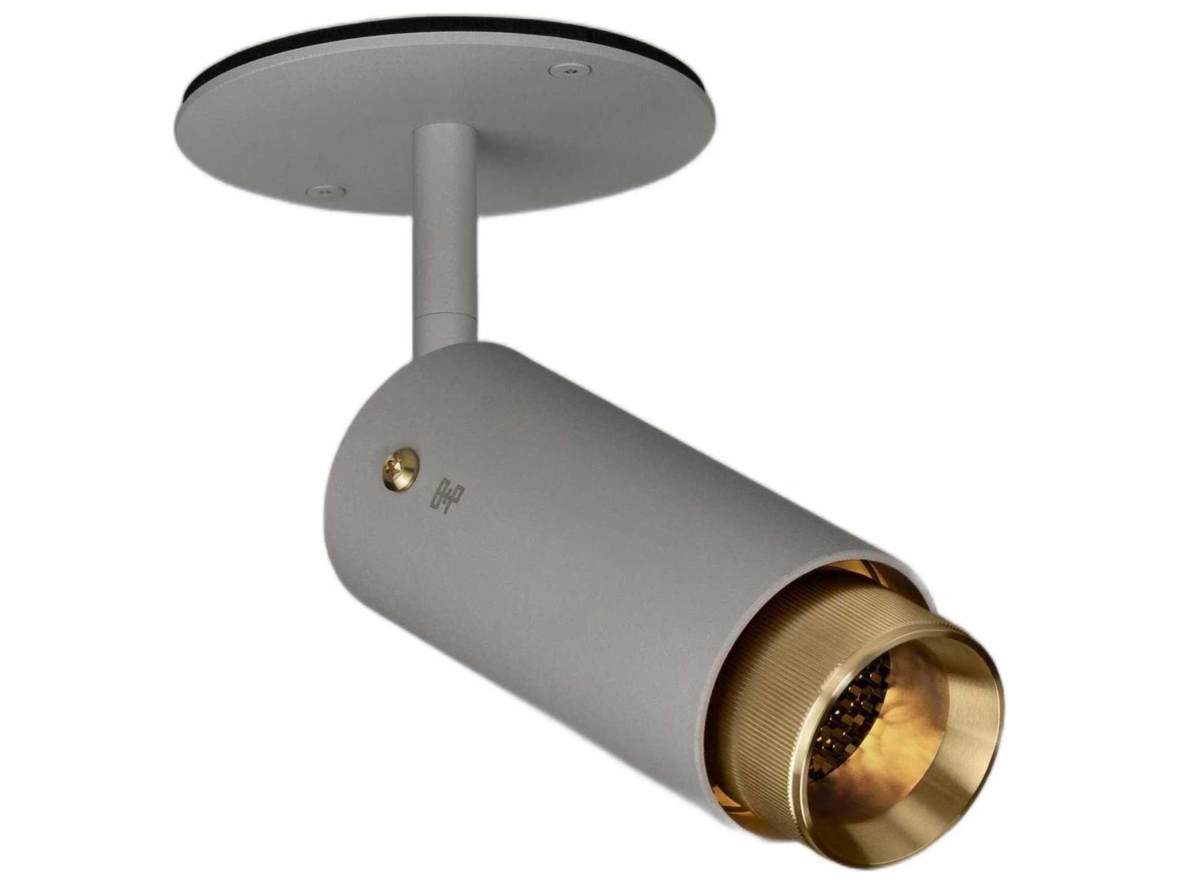 Buster + Punch Exhaust 1-Light Brass Gray Cylinder Spot Light