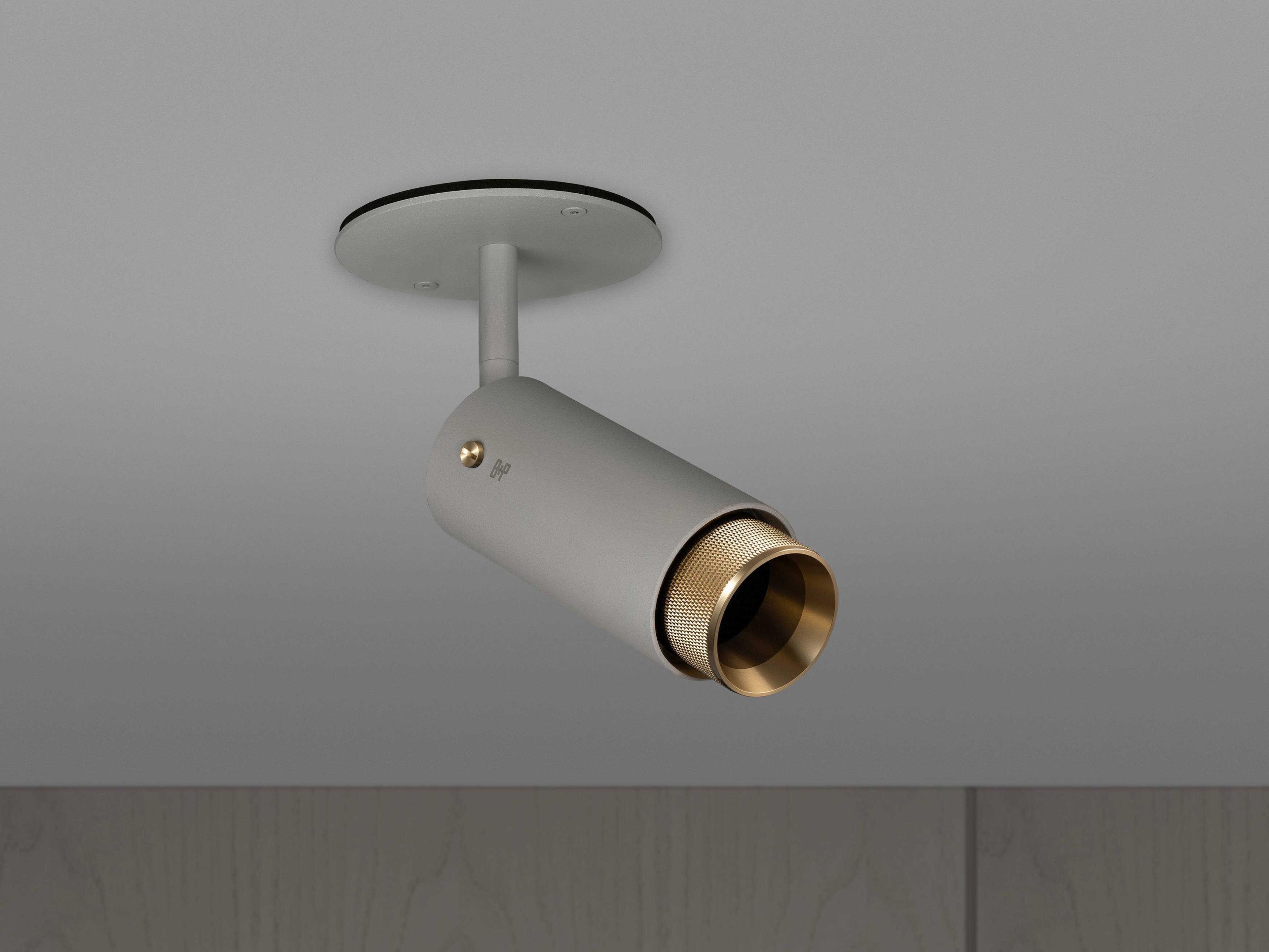 Buster + Punch Exhaust 1-Light Brass Gray Cylinder Spot Light