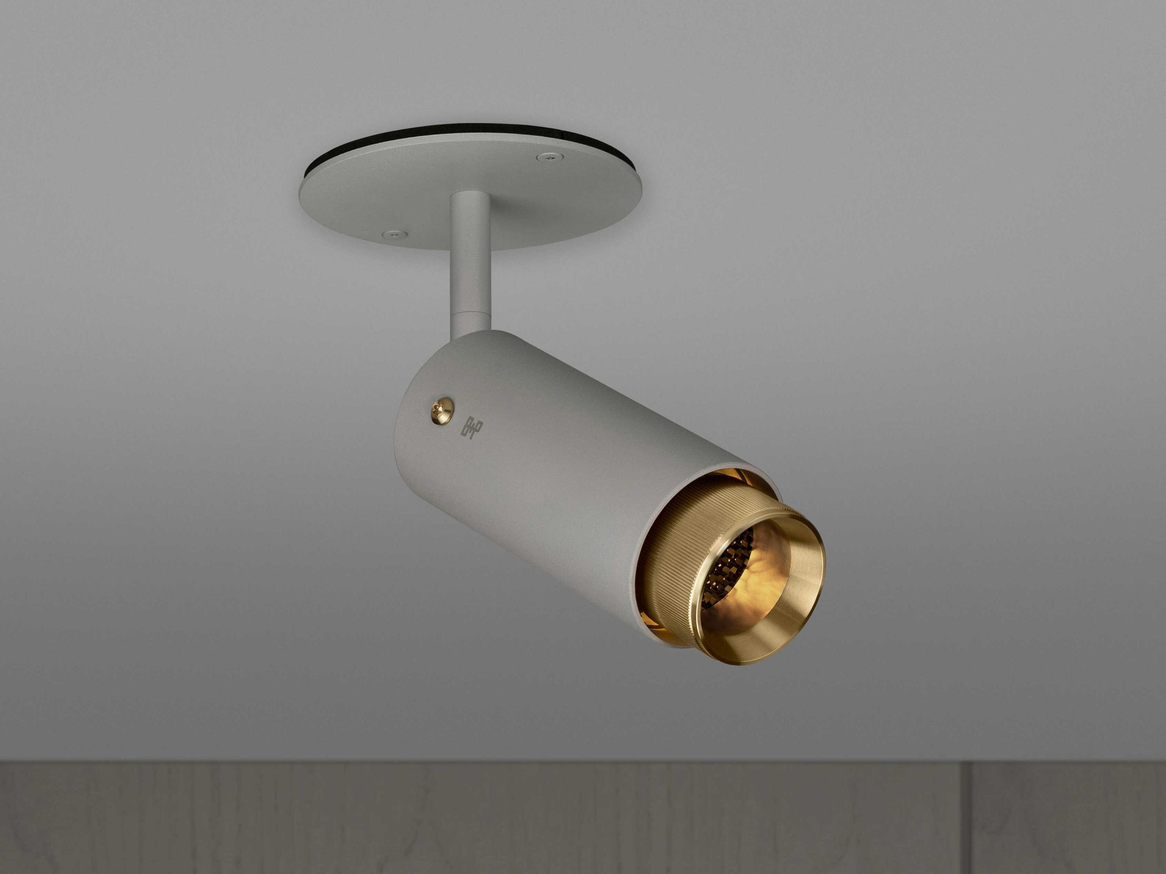 Buster + Punch Exhaust 1-Light Brass Gray Cylinder Spot Light
