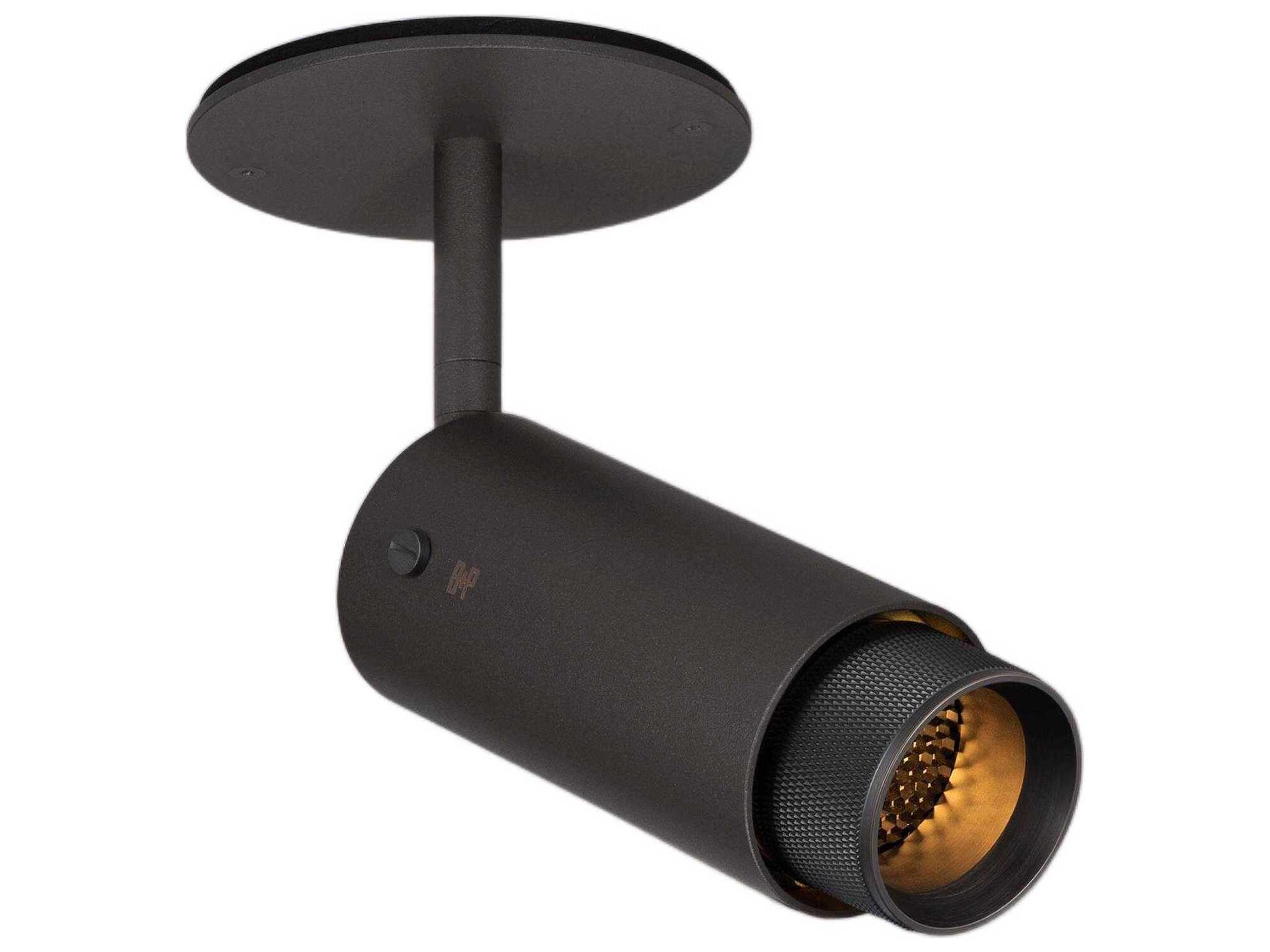 Exhaust 1-Light Smoked Bronze Cylinder Spot Light