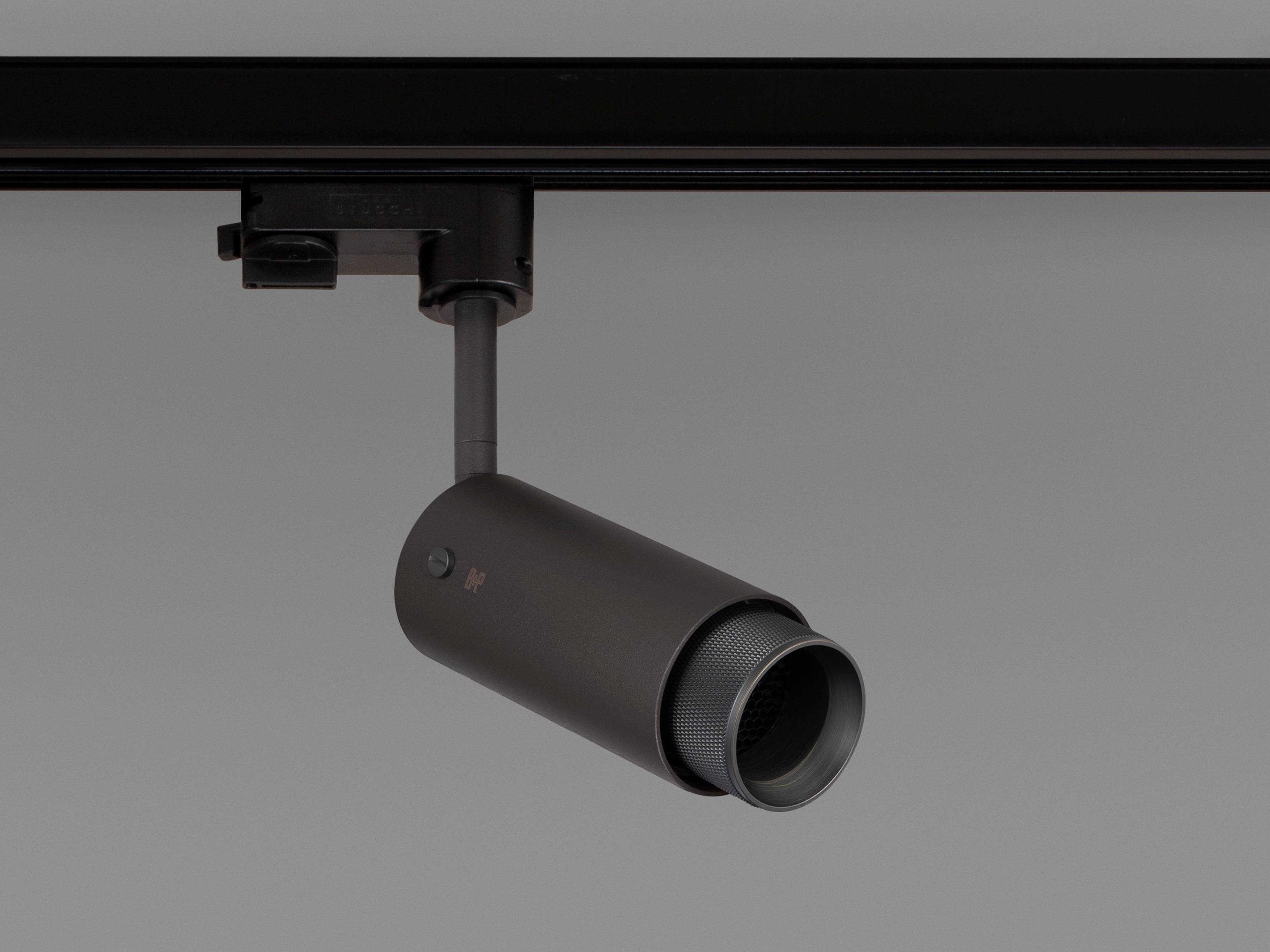 Buster + Punch Exhaust 1-Light Smoked Bronze Cylinder Track & Rail Light