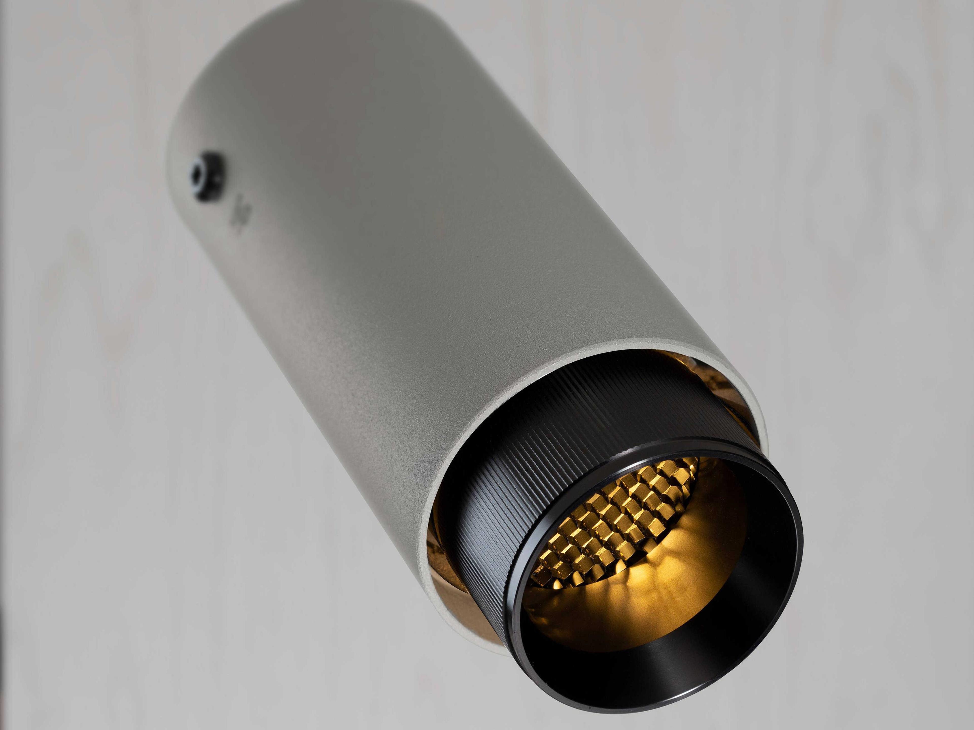 Buster + Punch Exhaust 1-Light Gun Metal Gray Cylinder Spot Light