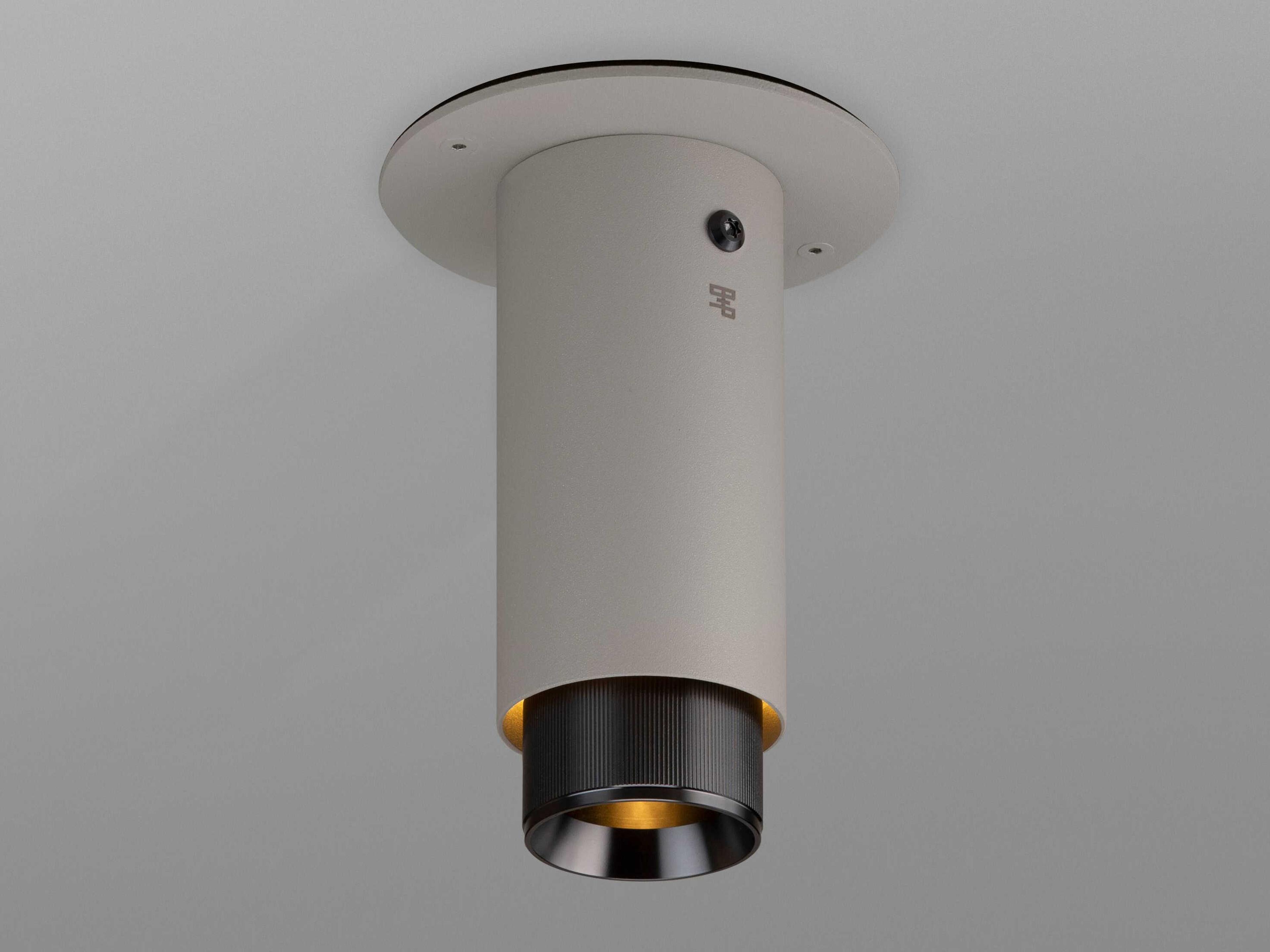 Buster + Punch Exhaust 1-Light Gun Metal Gray Cylinder Flush Mount