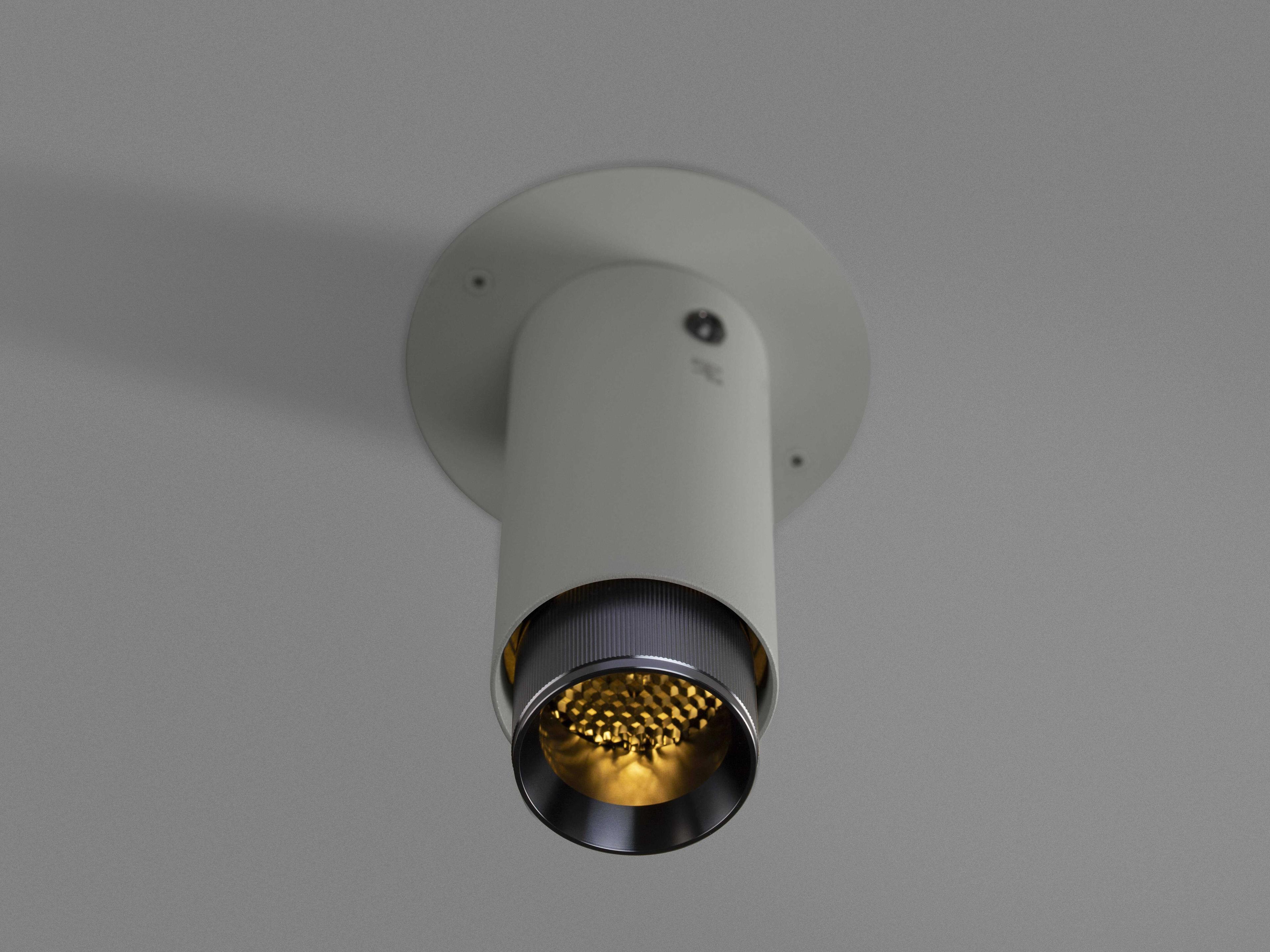 Buster + Punch Exhaust 1-Light Gun Metal Gray Cylinder Flush Mount