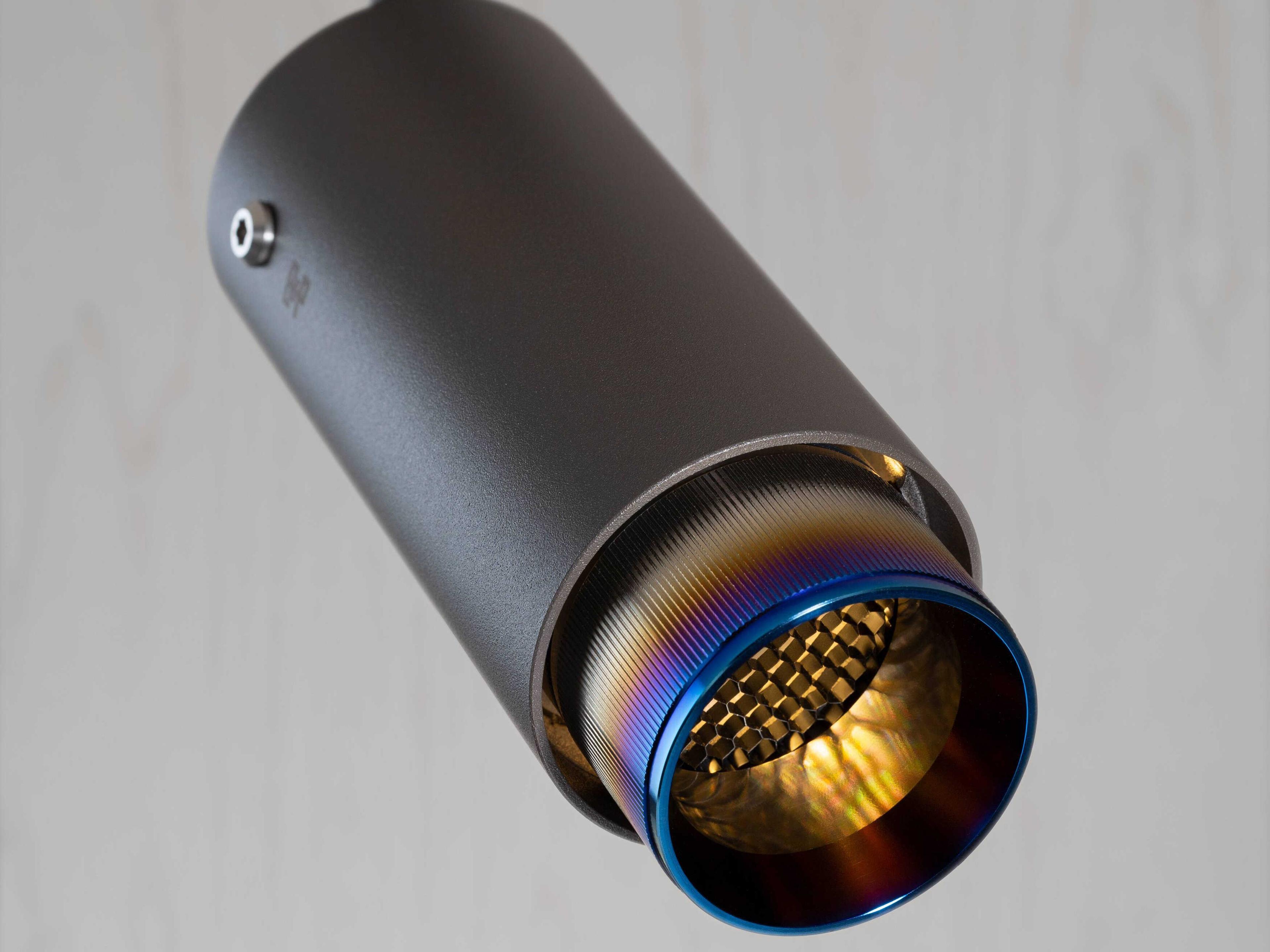 Buster + Punch Exhaust 1-Light Burnt Steel Black Cylinder Spot Light