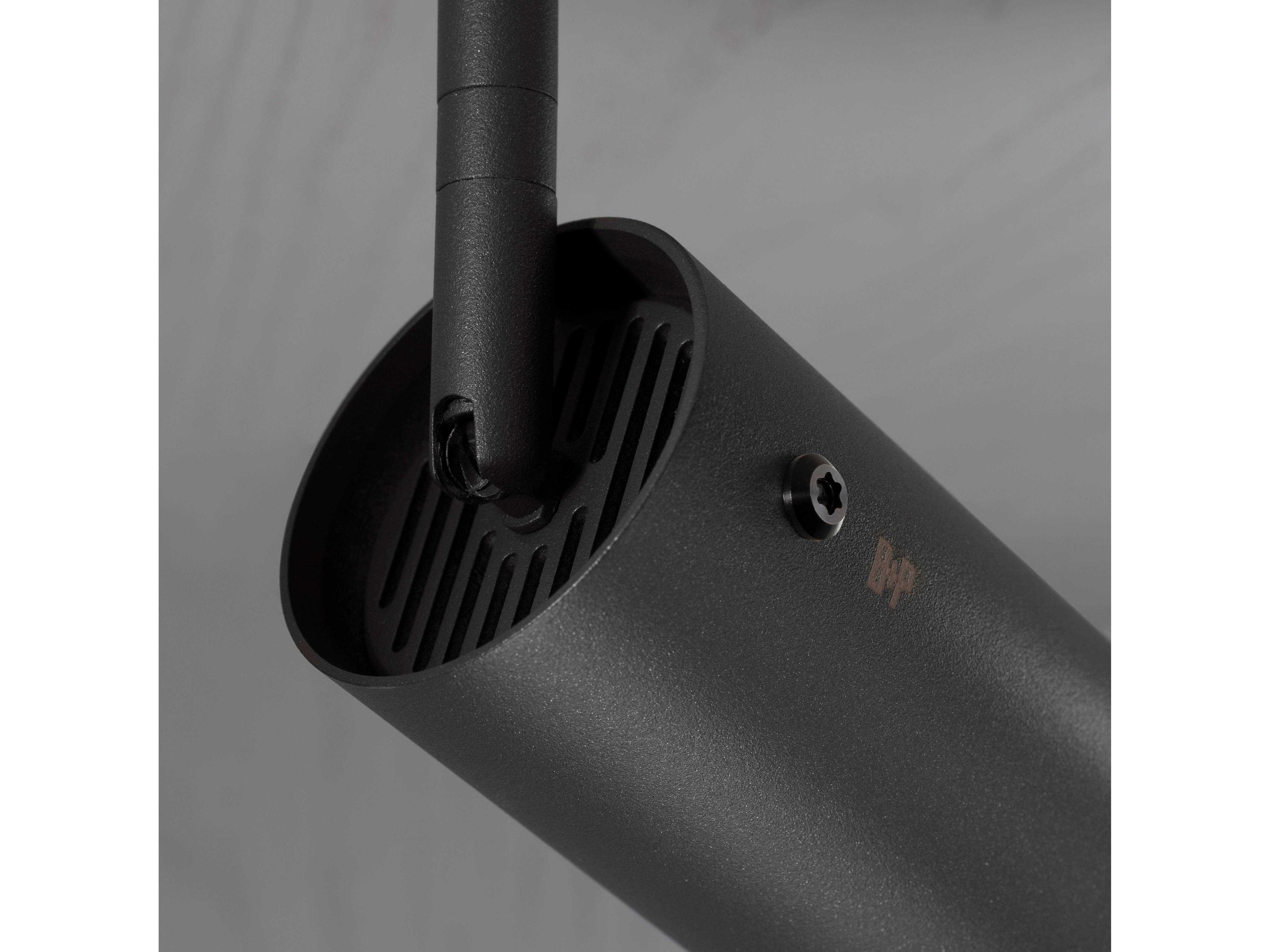 Buster + Punch Exhaust 1-Light Gun Metal Black Cylinder Spot Light