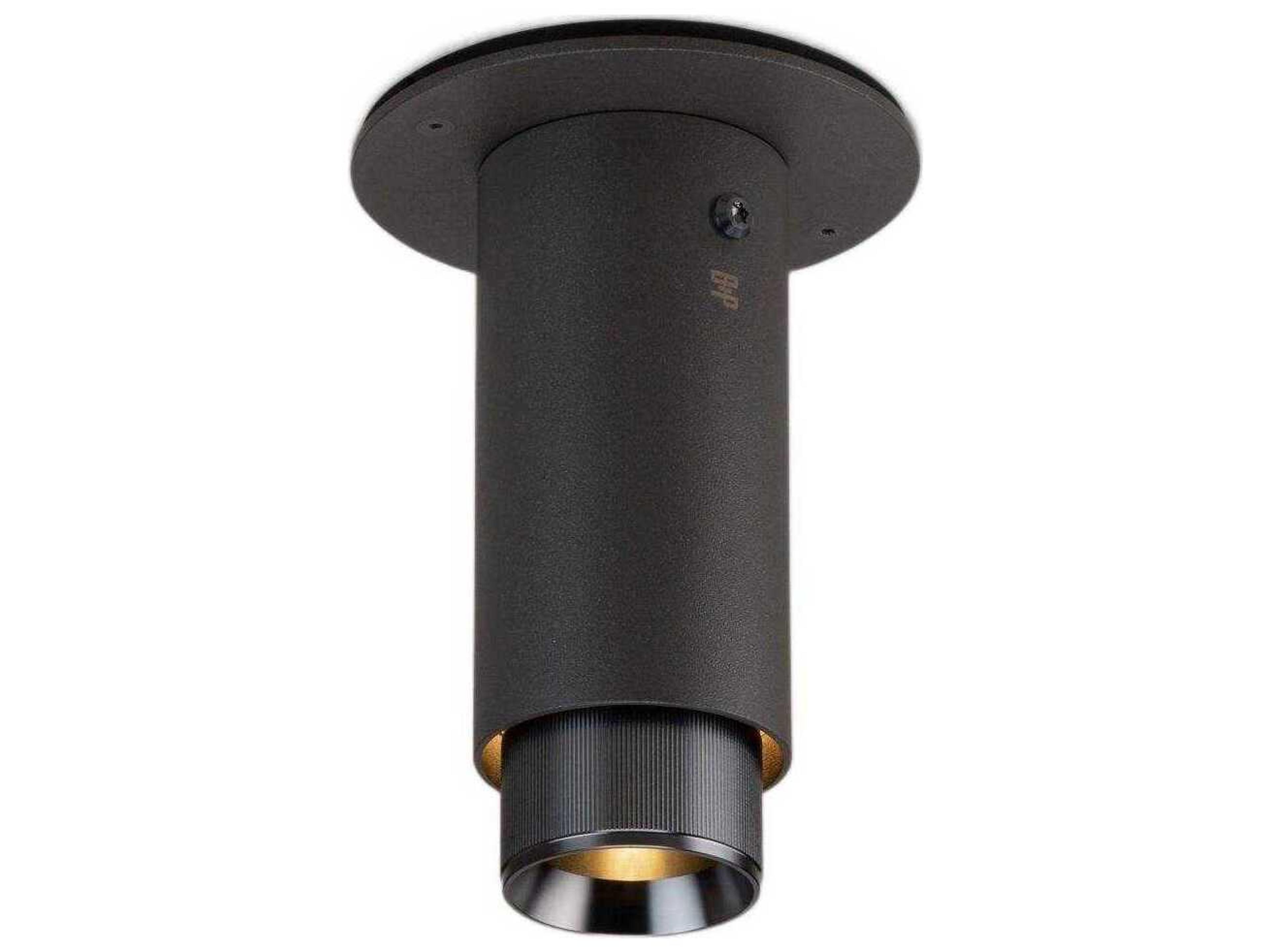 Exhaust 1-Light Gun Metal Black Cylinder Spot Light