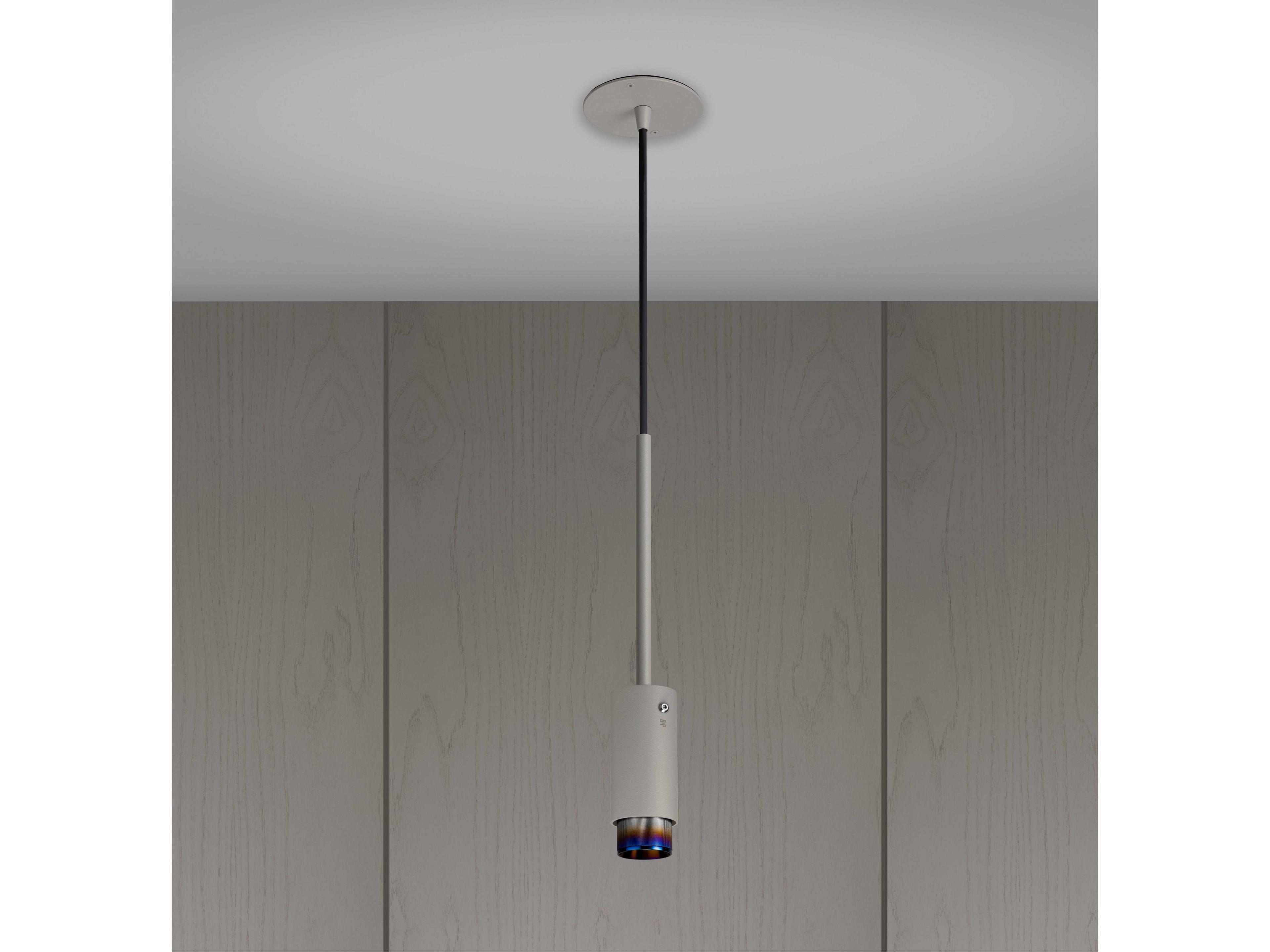 Buster + Punch Exhaust 1-Light Burnt Steel Gray Cylinder Mini Pendant