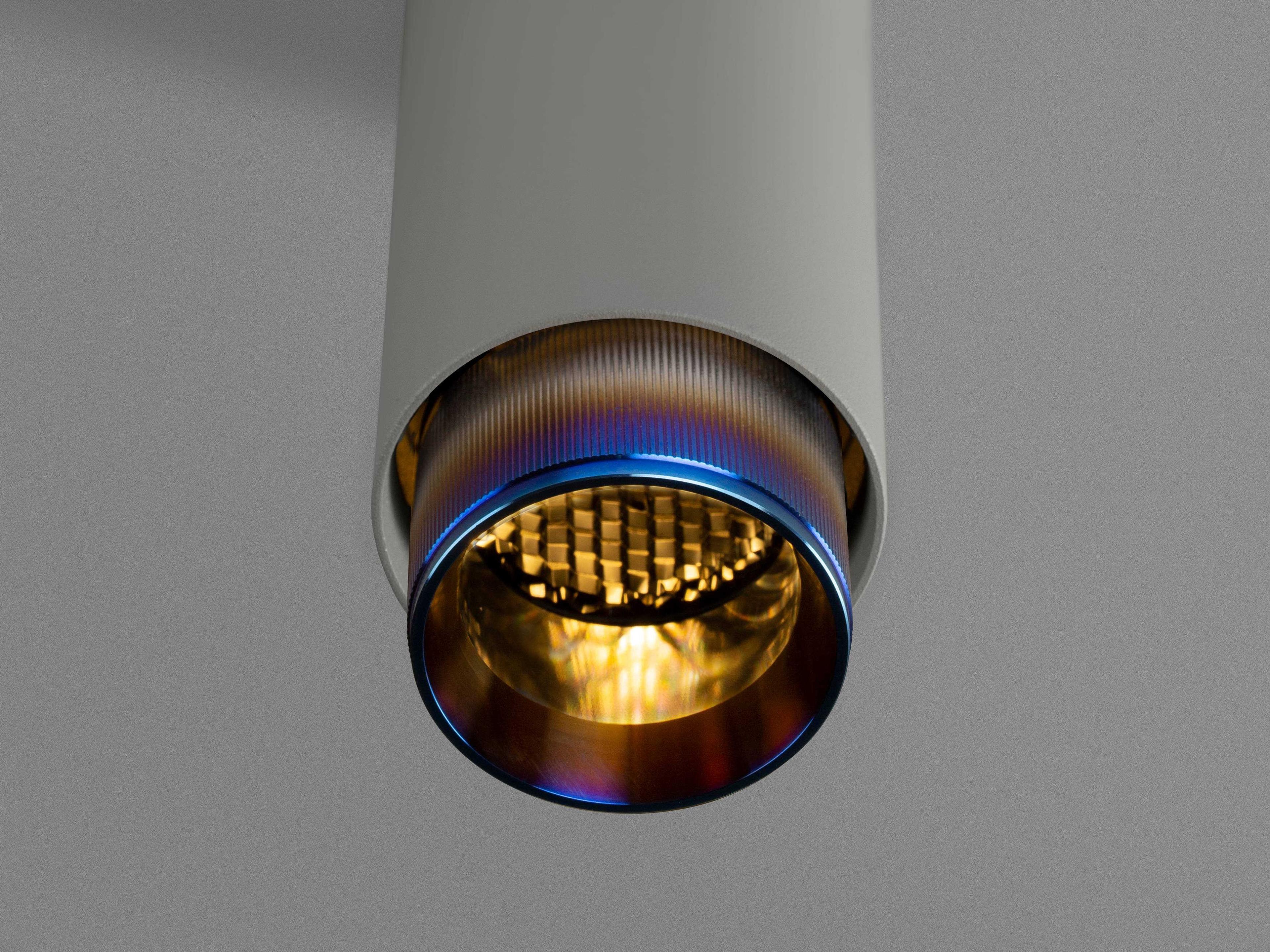 Buster + Punch Exhaust 1-Light Burnt Steel Gray Cylinder Mini Pendant