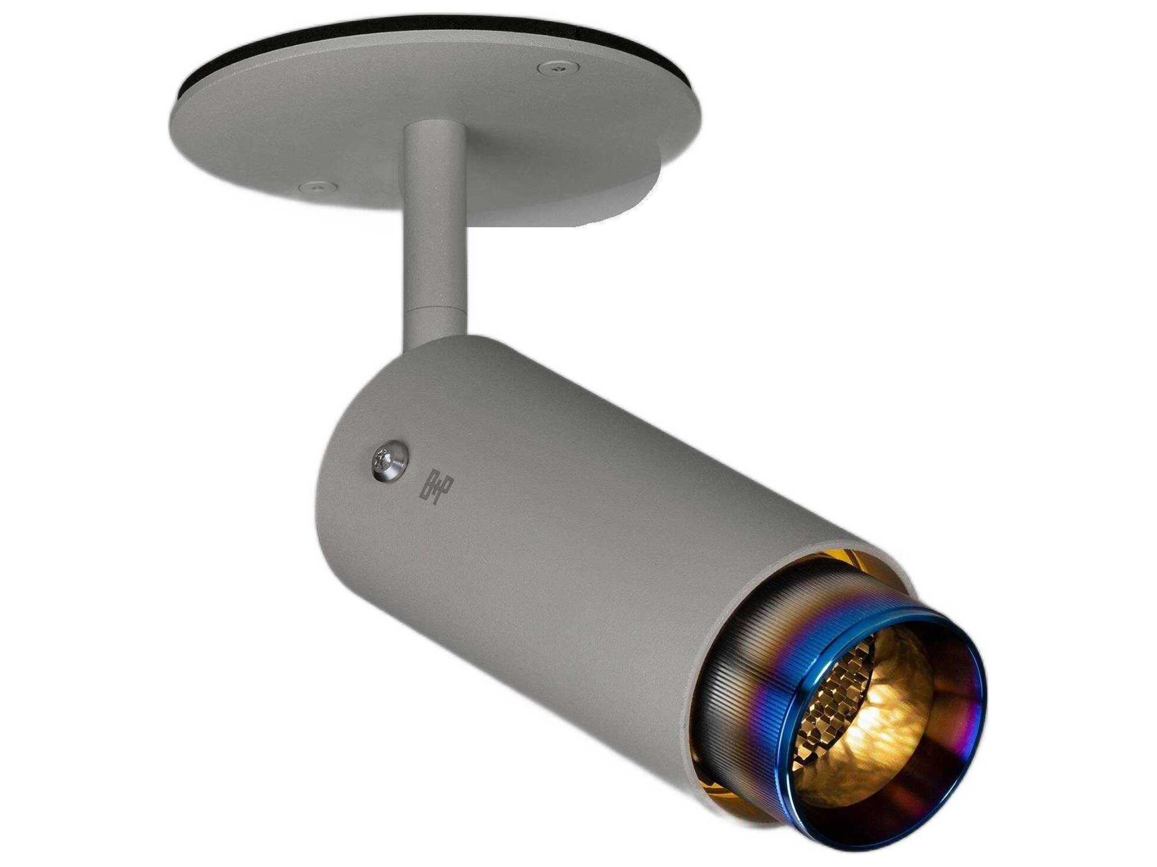 Exhaust 1-Light Burnt Steel Gray Cylinder Spot Light