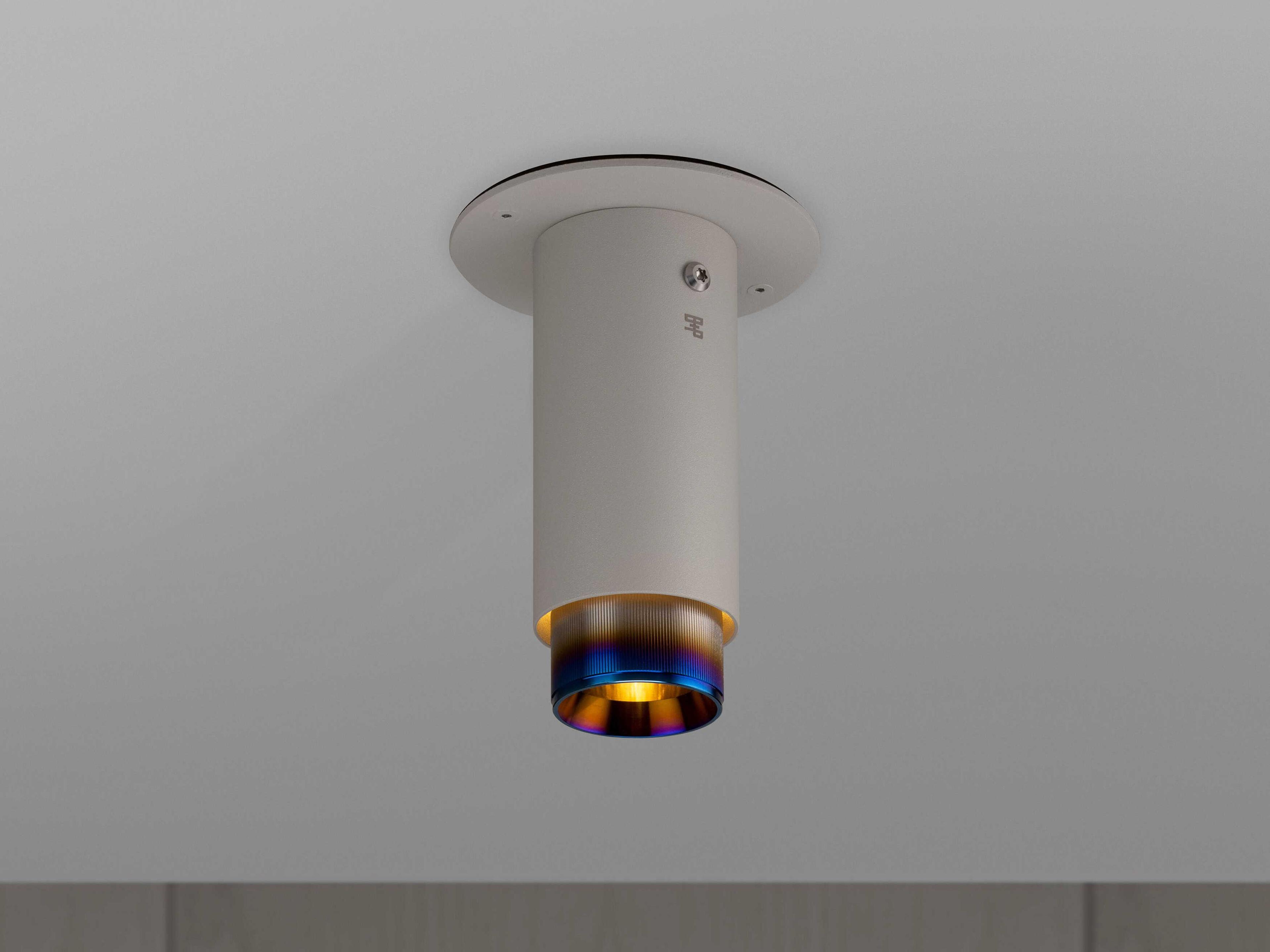 Buster + Punch Exhaust 1-Light Burnt Steel Gray Cylinder Flush Mount