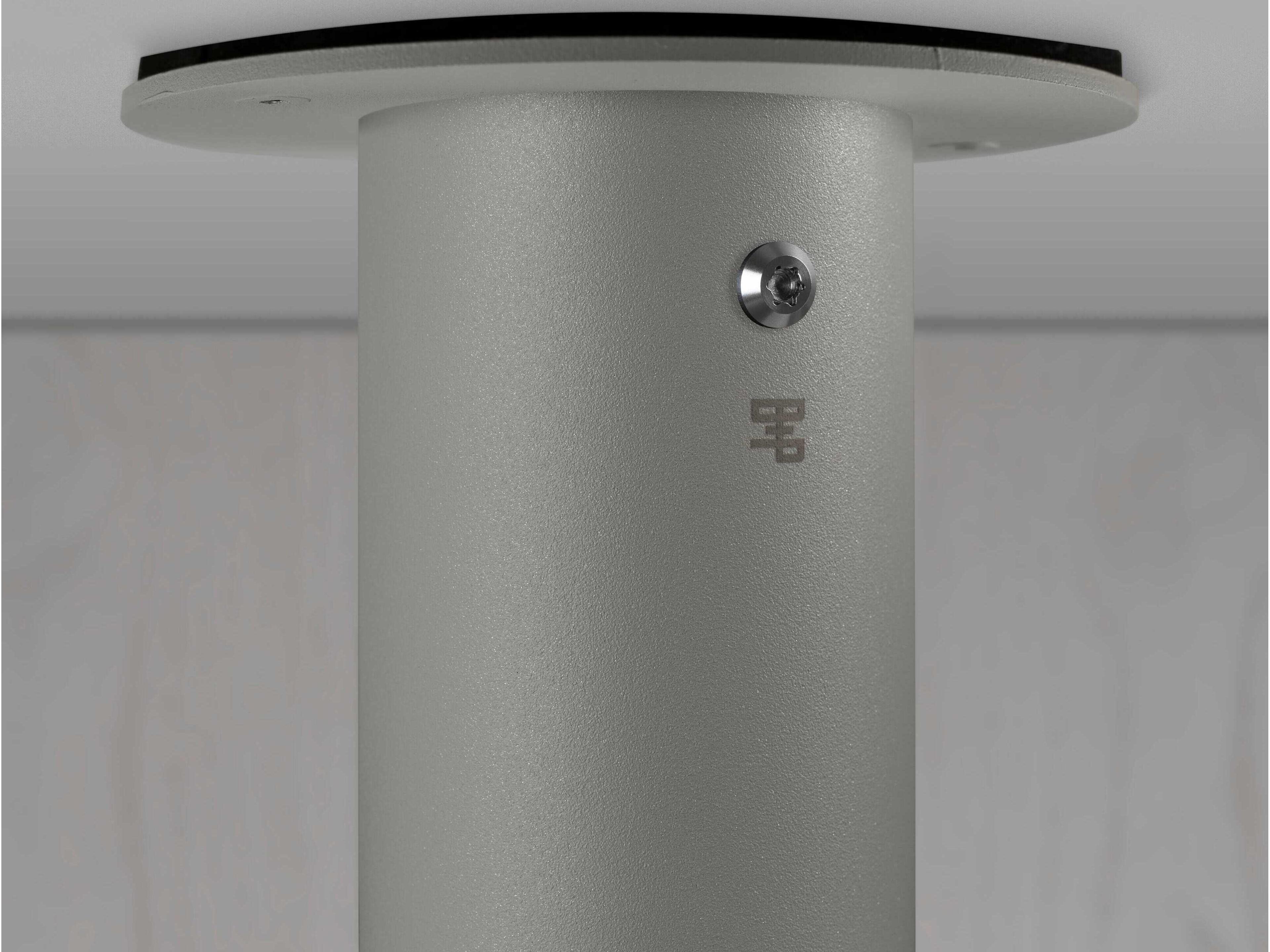 Buster + Punch Exhaust 1-Light Burnt Steel Gray Cylinder Flush Mount