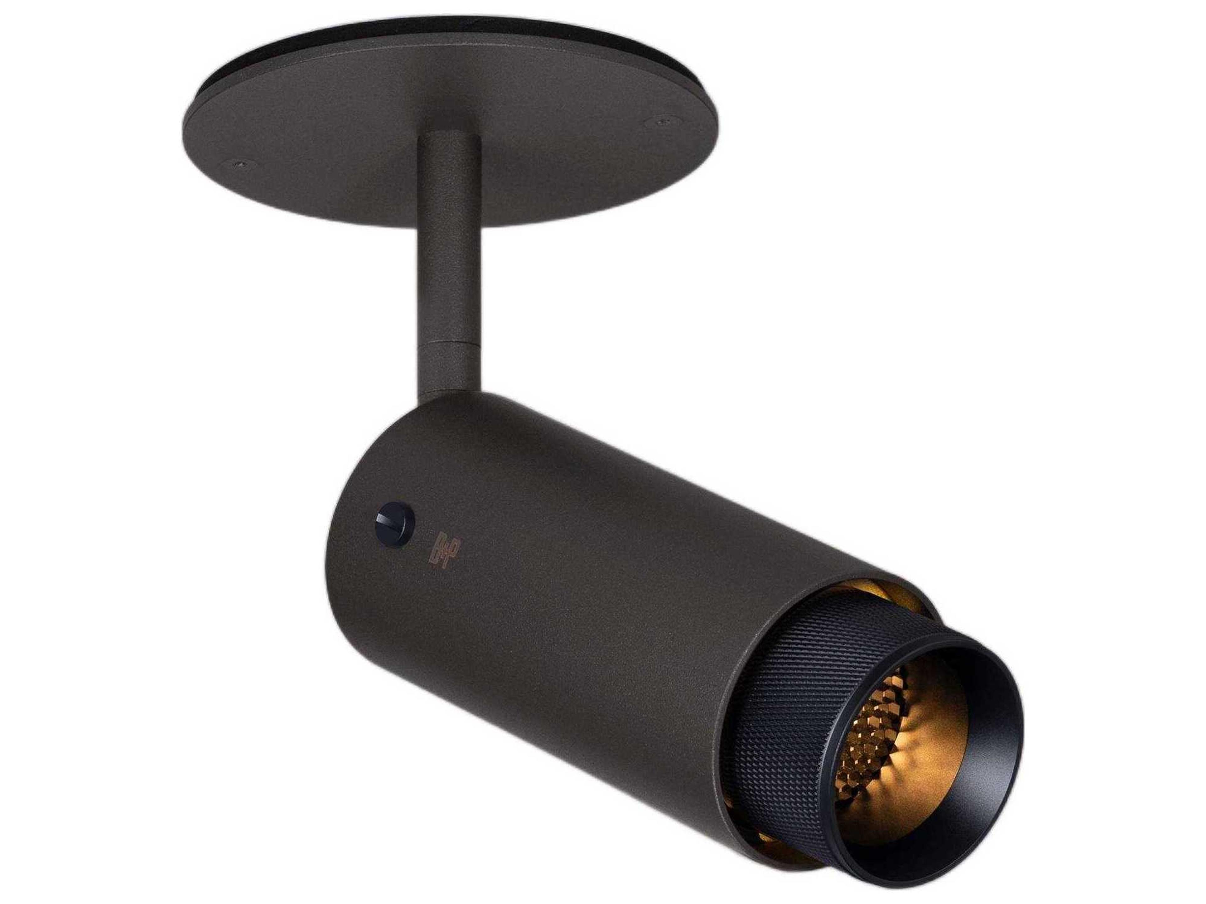 Exhaust 1-Light Black Cylinder Spot Light