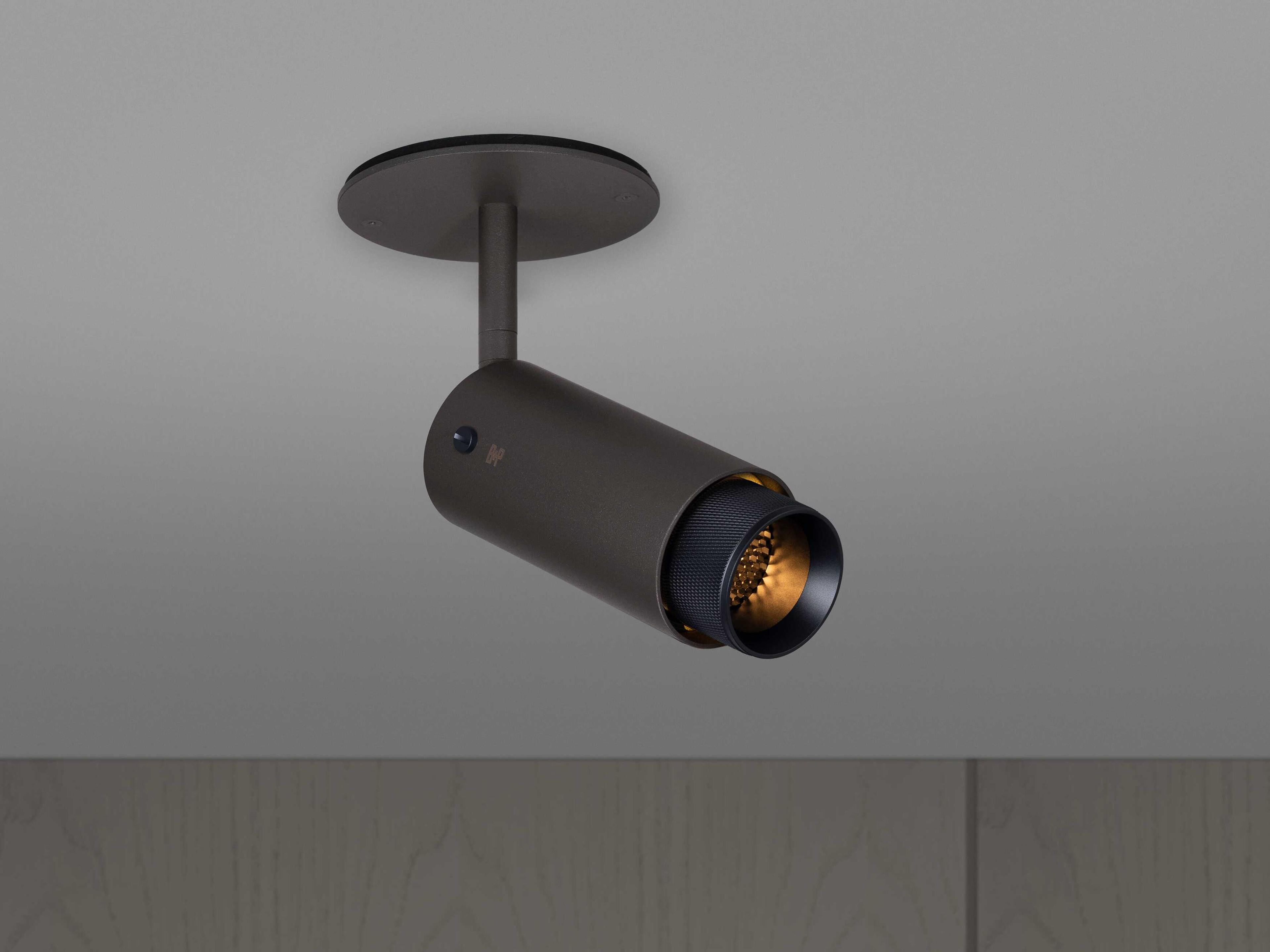 Buster + Punch Exhaust 1-Light Black Cylinder Spot Light