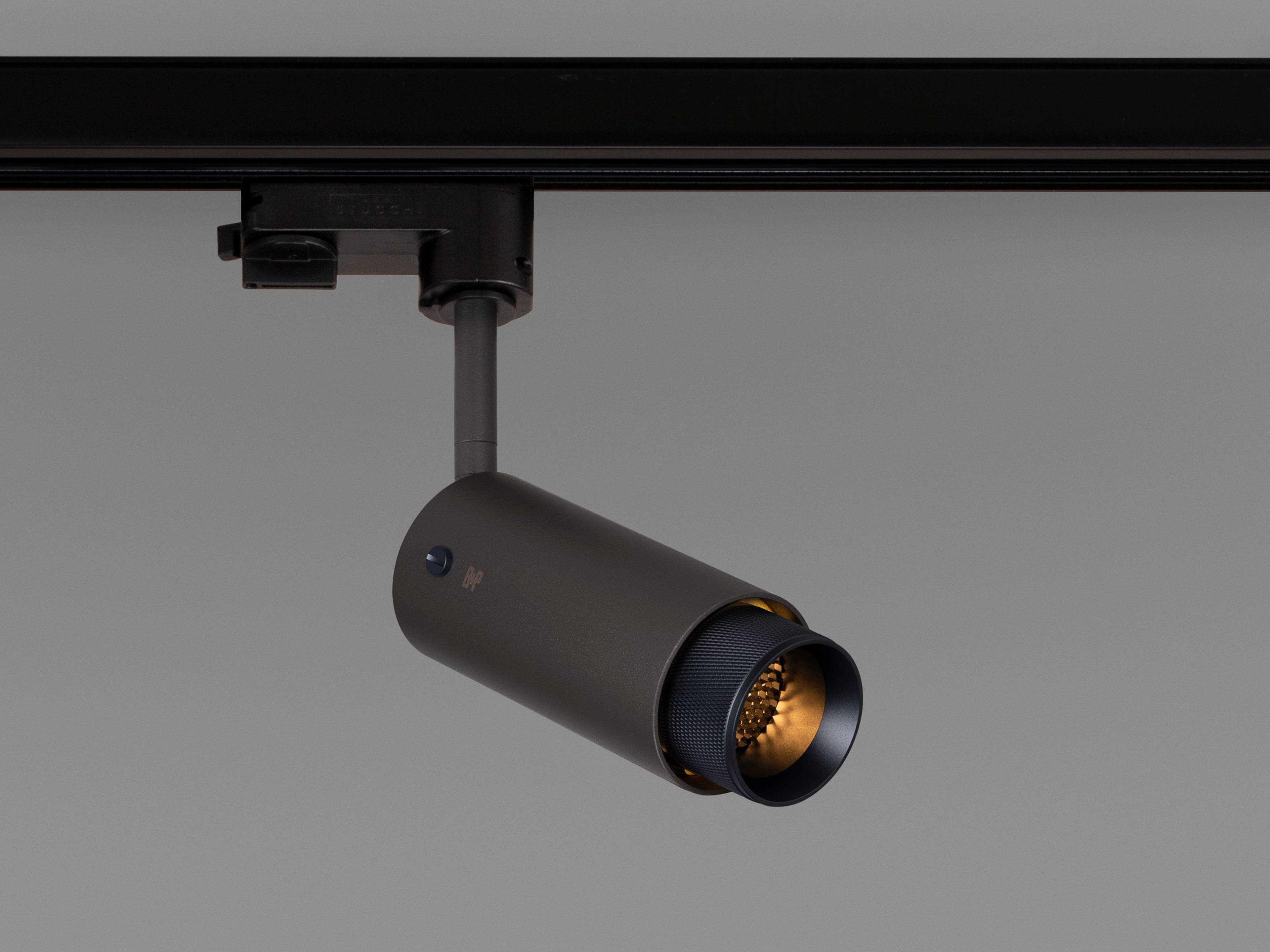 Buster + Punch Exhaust 1-Light Black Cylinder Track & Rail Light