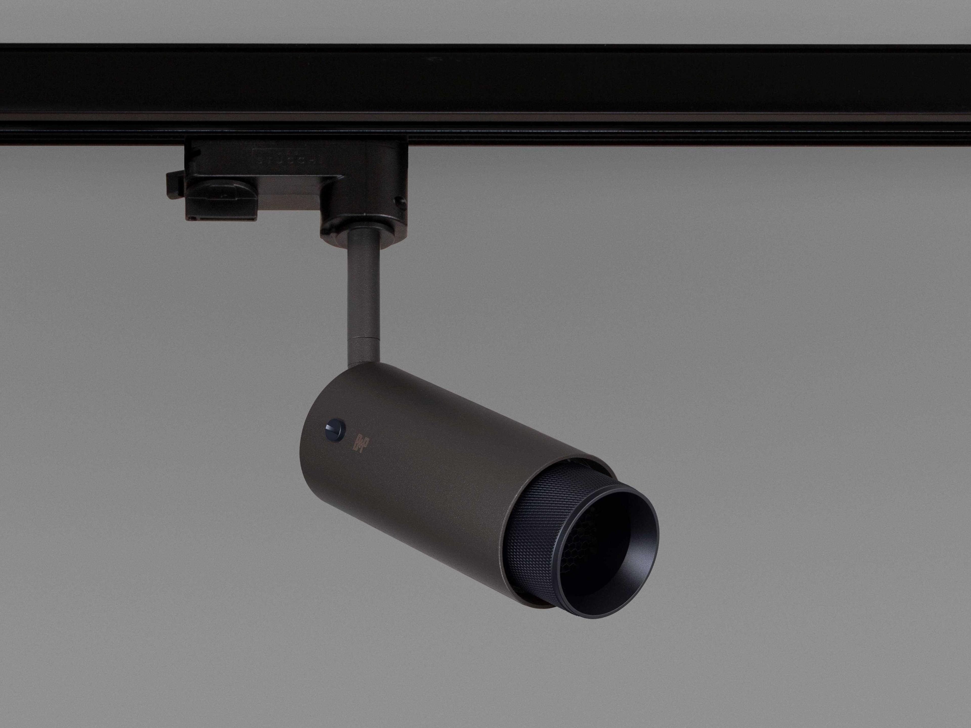 Buster + Punch Exhaust 1-Light Black Cylinder Track & Rail Light