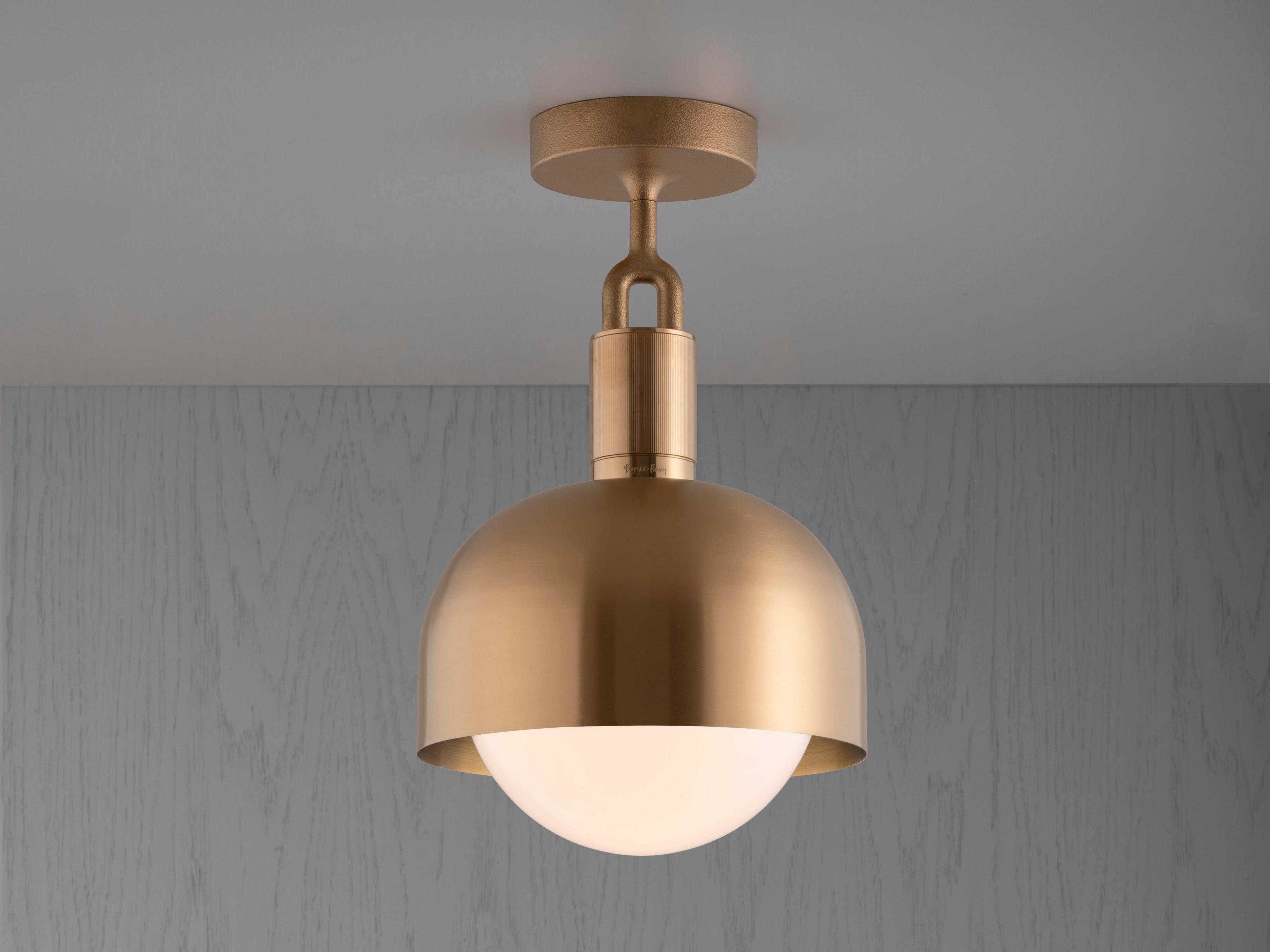 Buster + Punch Forked 1-Light Brass Semi Flush Mount