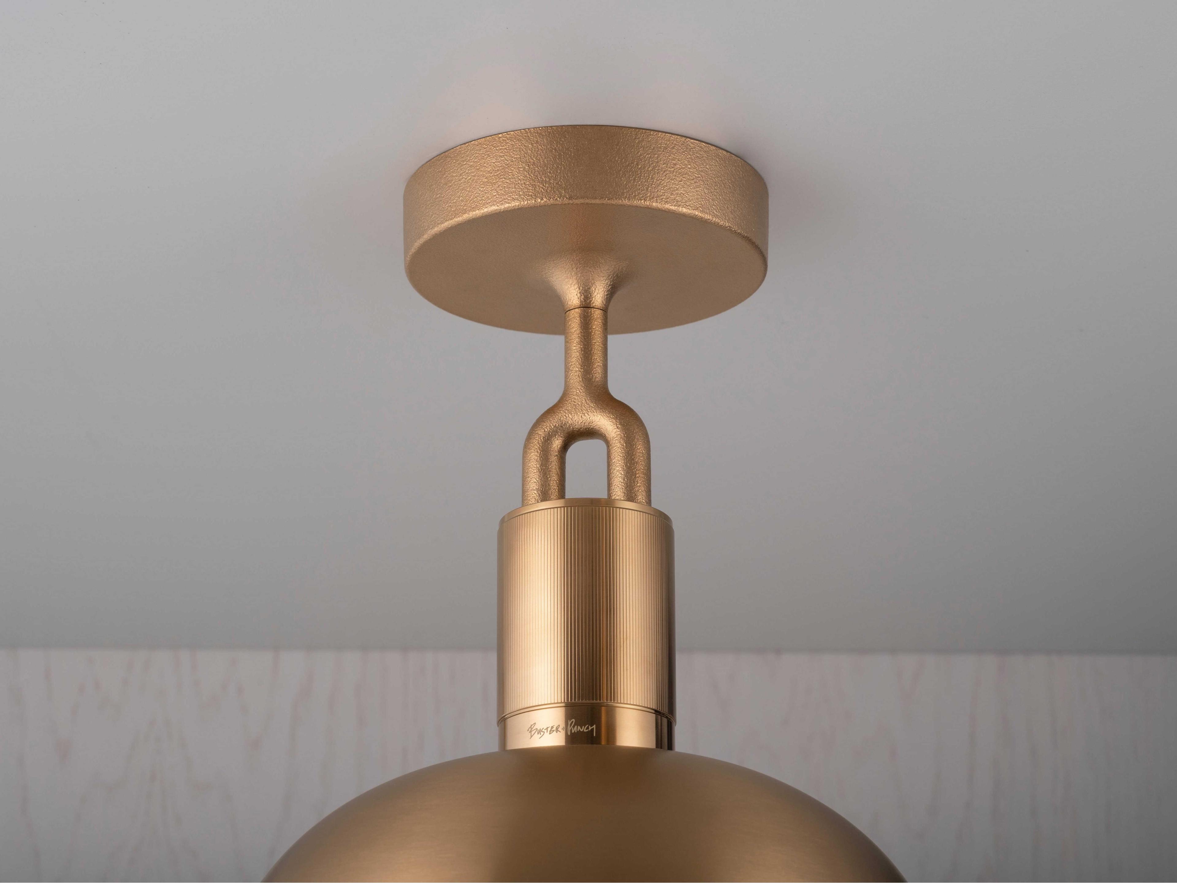 Buster + Punch Forked 1-Light Brass Semi Flush Mount