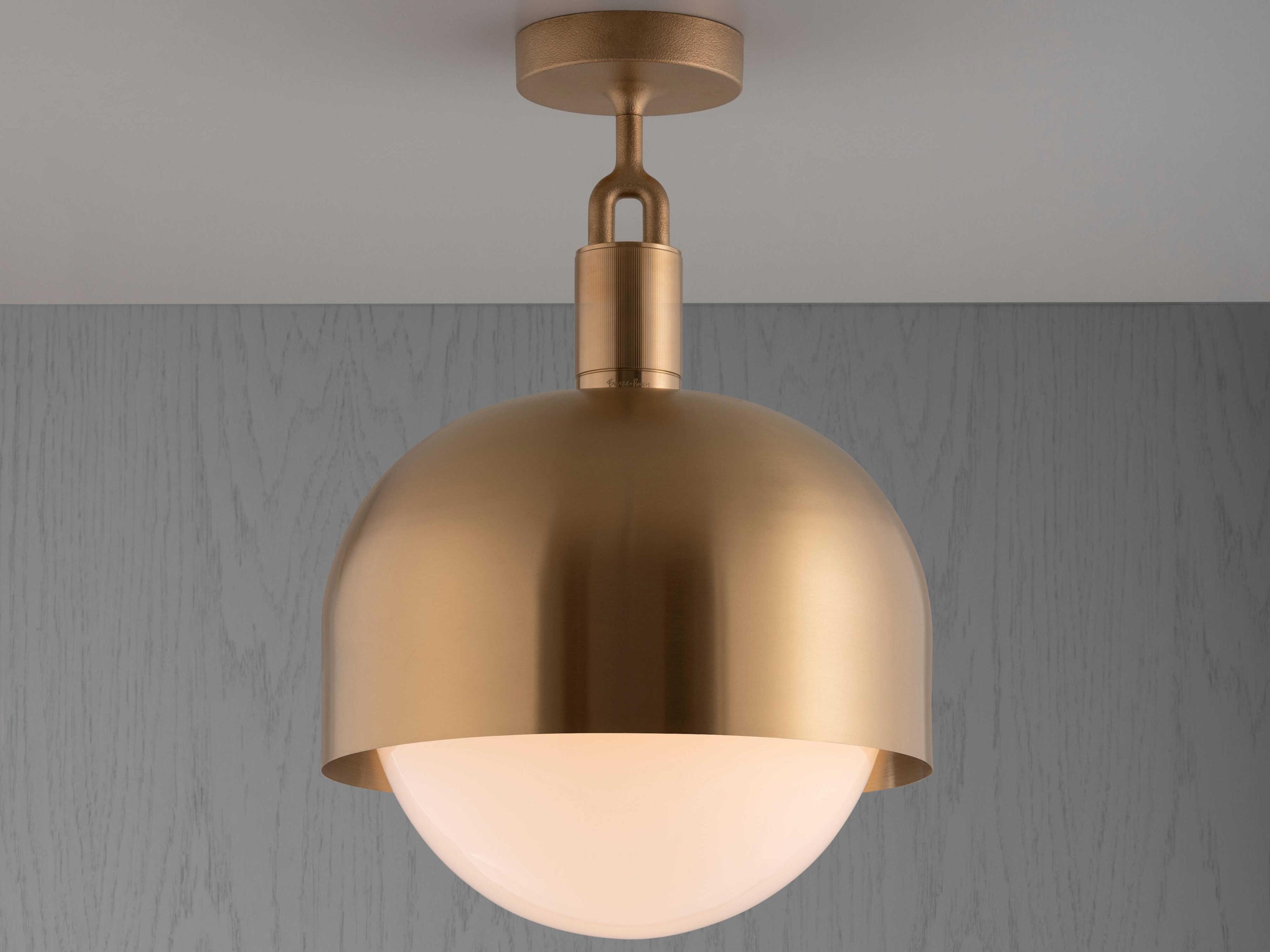 Buster + Punch Forked 1-Light Brass Semi Flush Mount