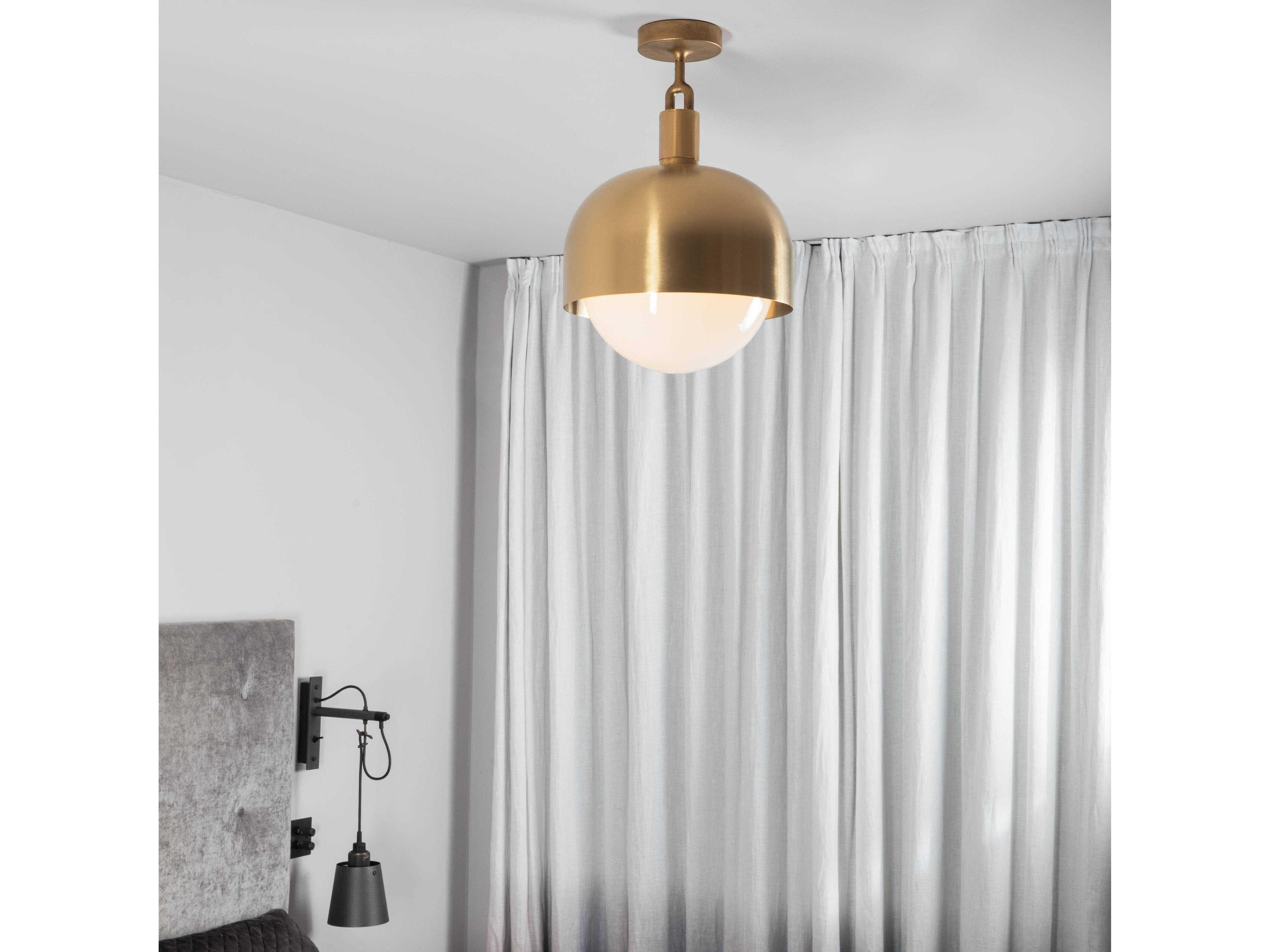 Buster + Punch Forked 1-Light Brass Semi Flush Mount