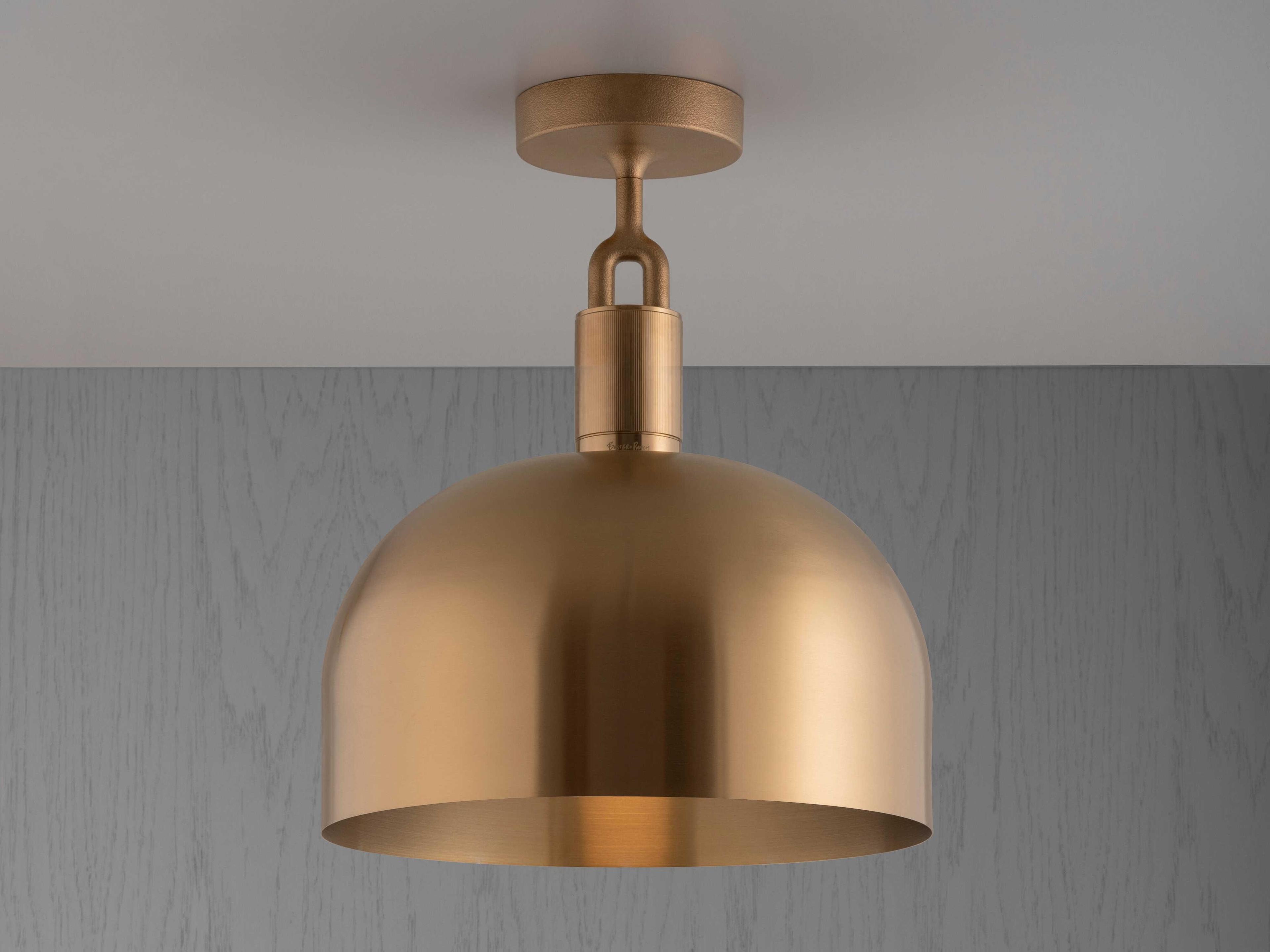 Buster + Punch Forked 1-Light Brass Semi Flush Mount