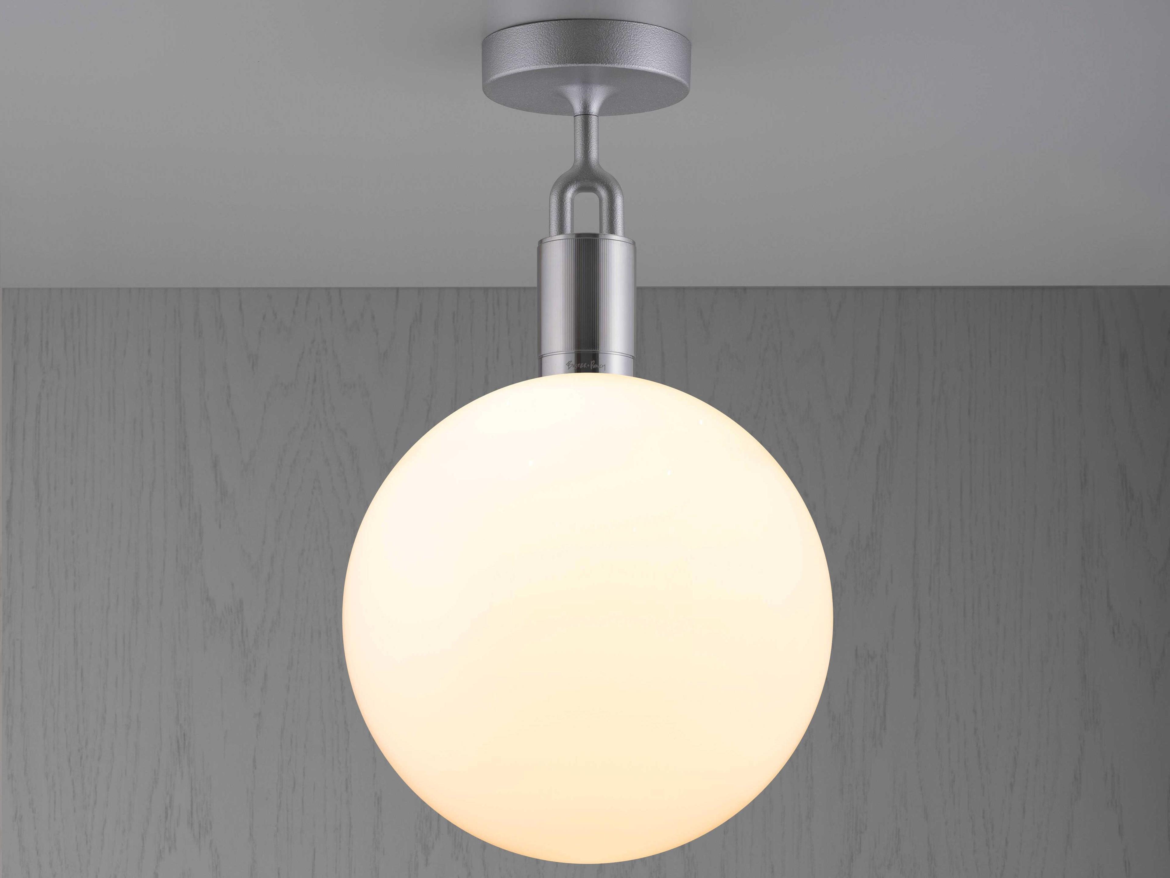 Buster + Punch Forked 1-Light Steel Globe Semi Flush Mount