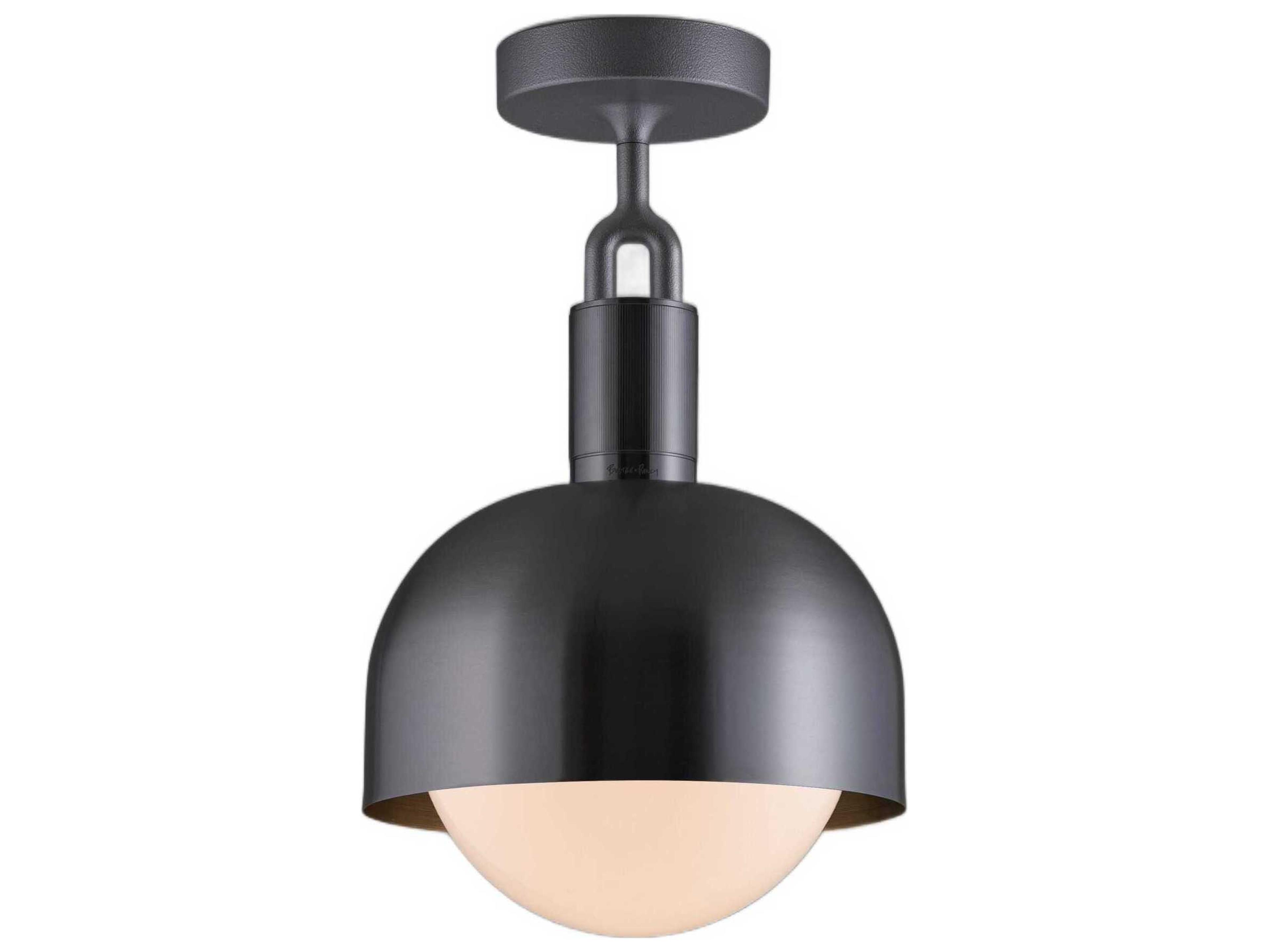 Forked 1-Light Gun Metal Gunmetal Semi Flush Mount