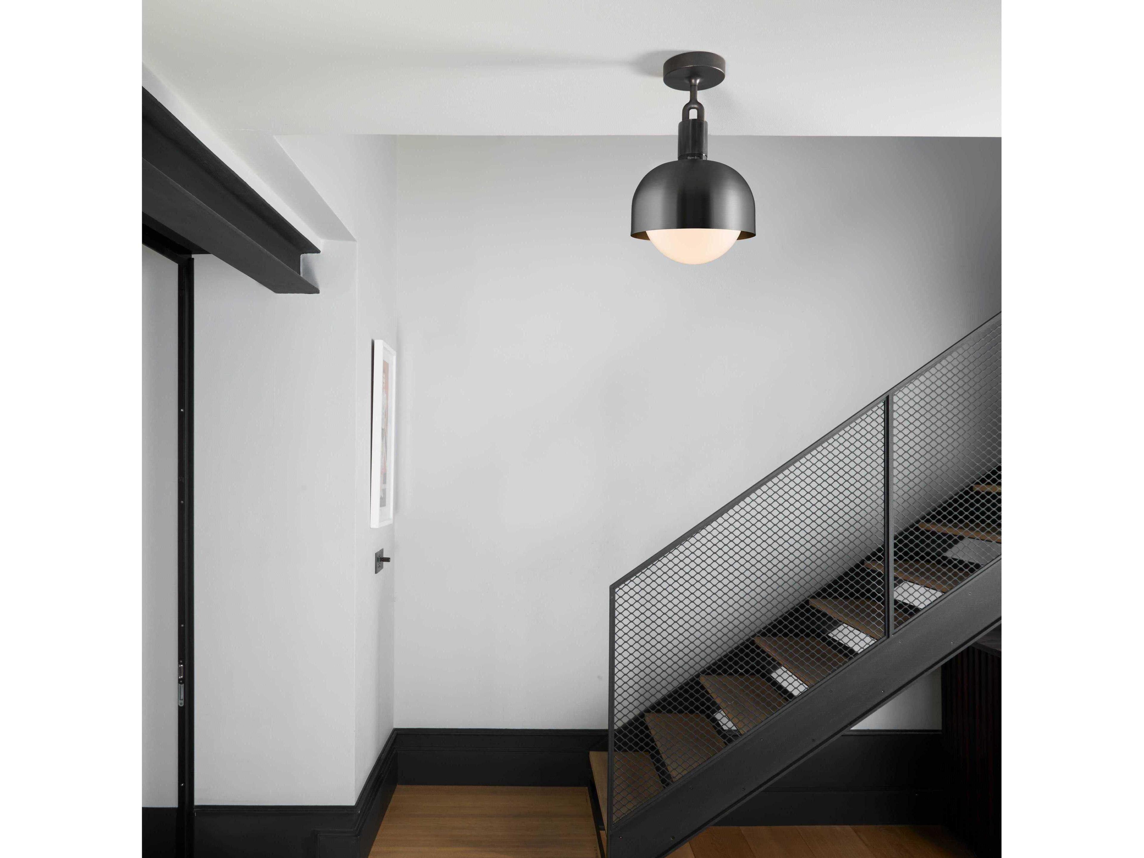 Buster + Punch Forked 1-Light Gun Metal Gunmetal Semi Flush Mount