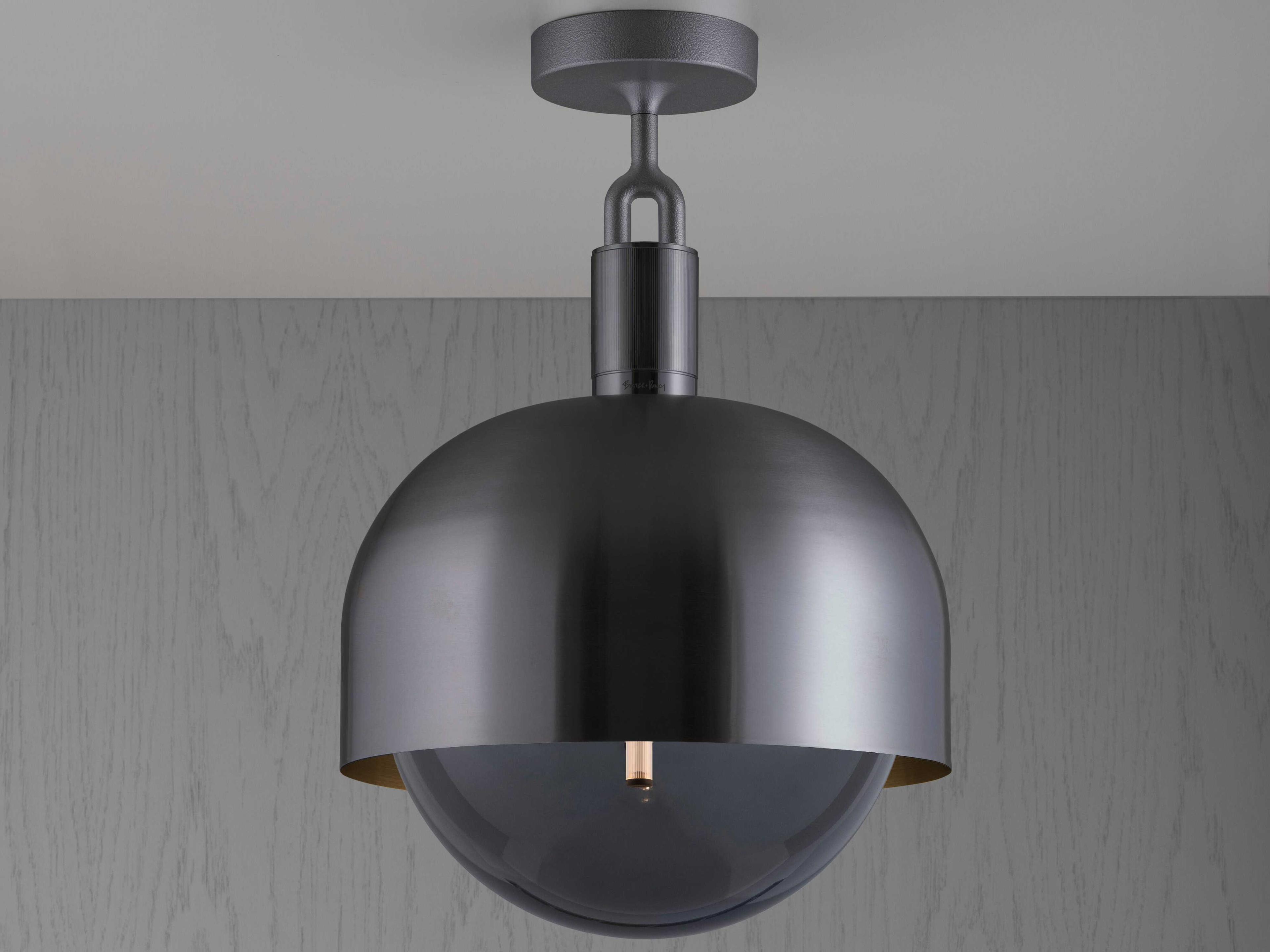 Buster + Punch Forked 1-Light Gun Metal Gunmetal Semi Flush Mount