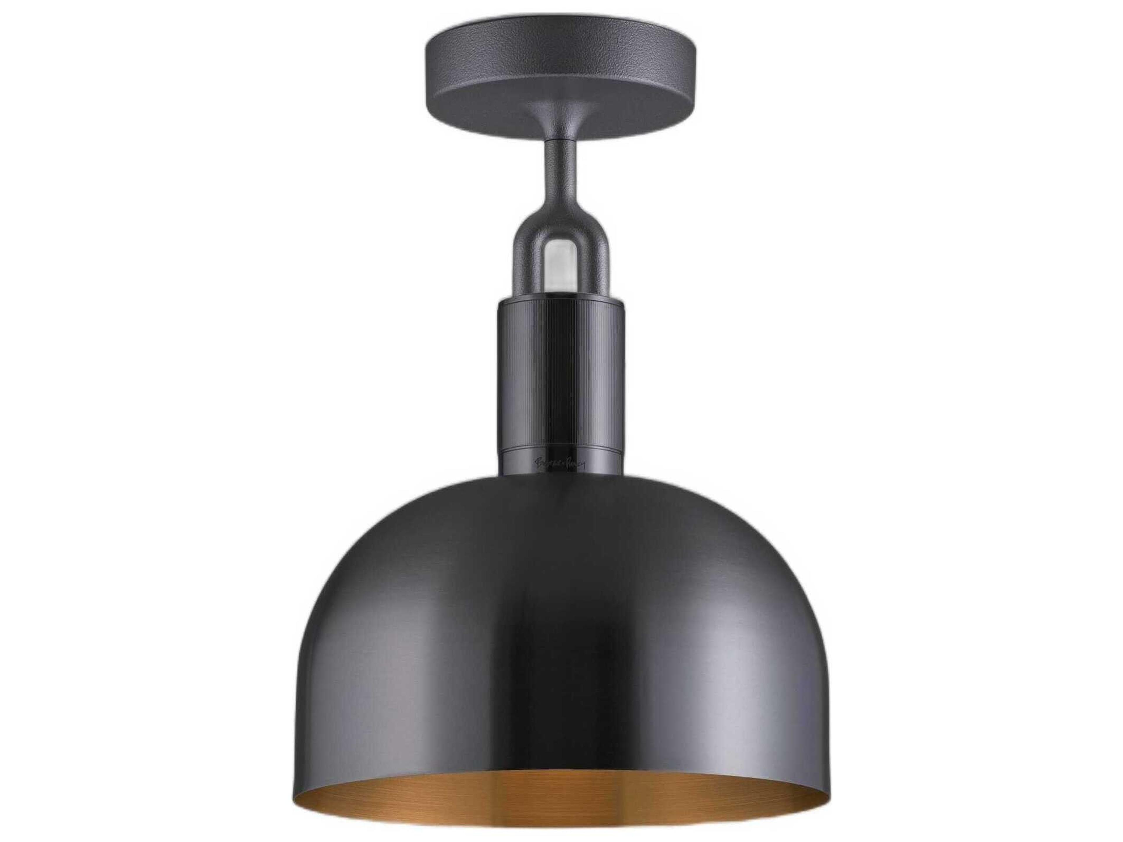 Forked 1-Light Gun Metal Gunmetal Semi Flush Mount