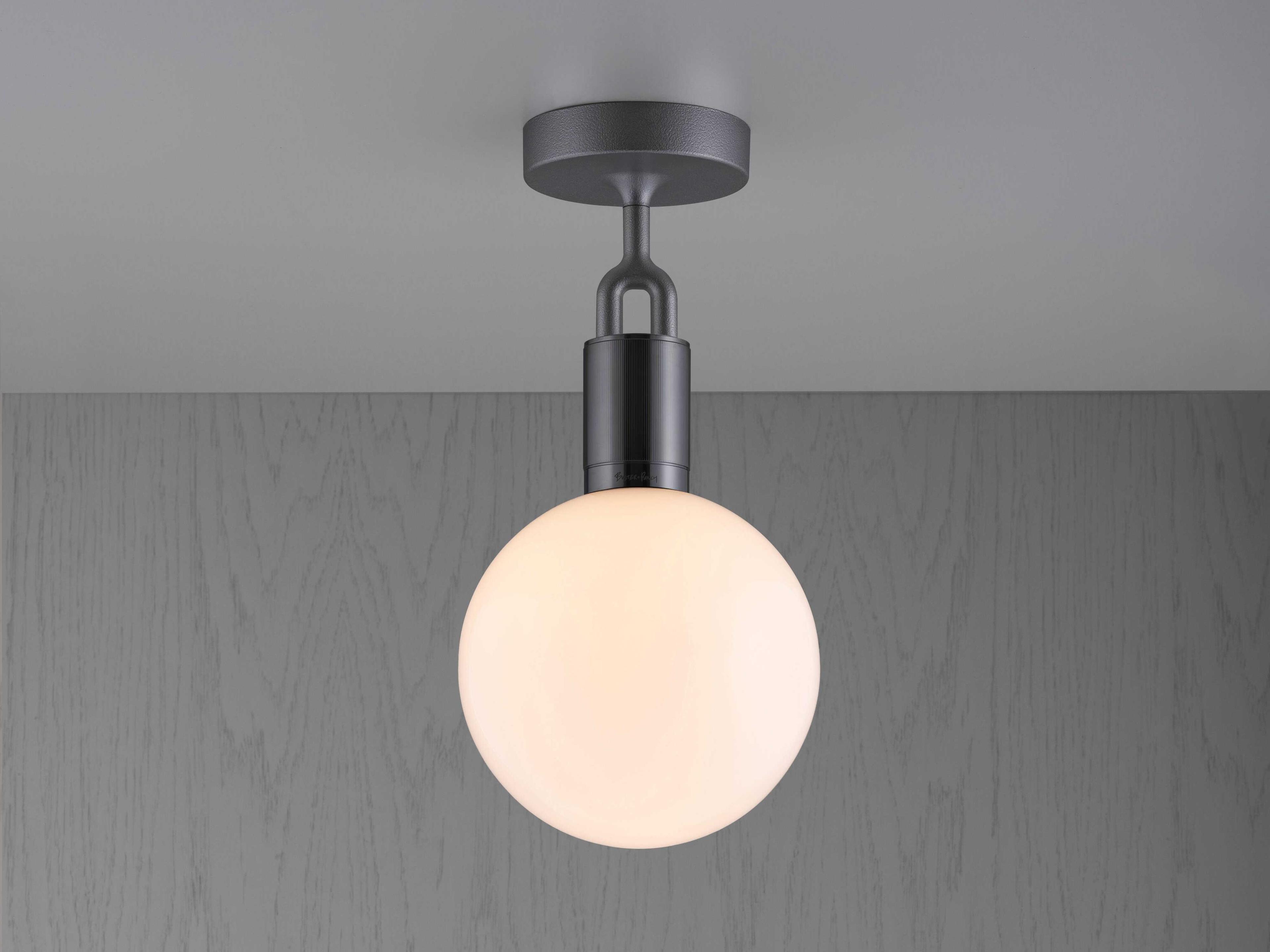 Buster + Punch Forked 1-Light Gun Metal Gunmetal Globe Semi Flush Mount