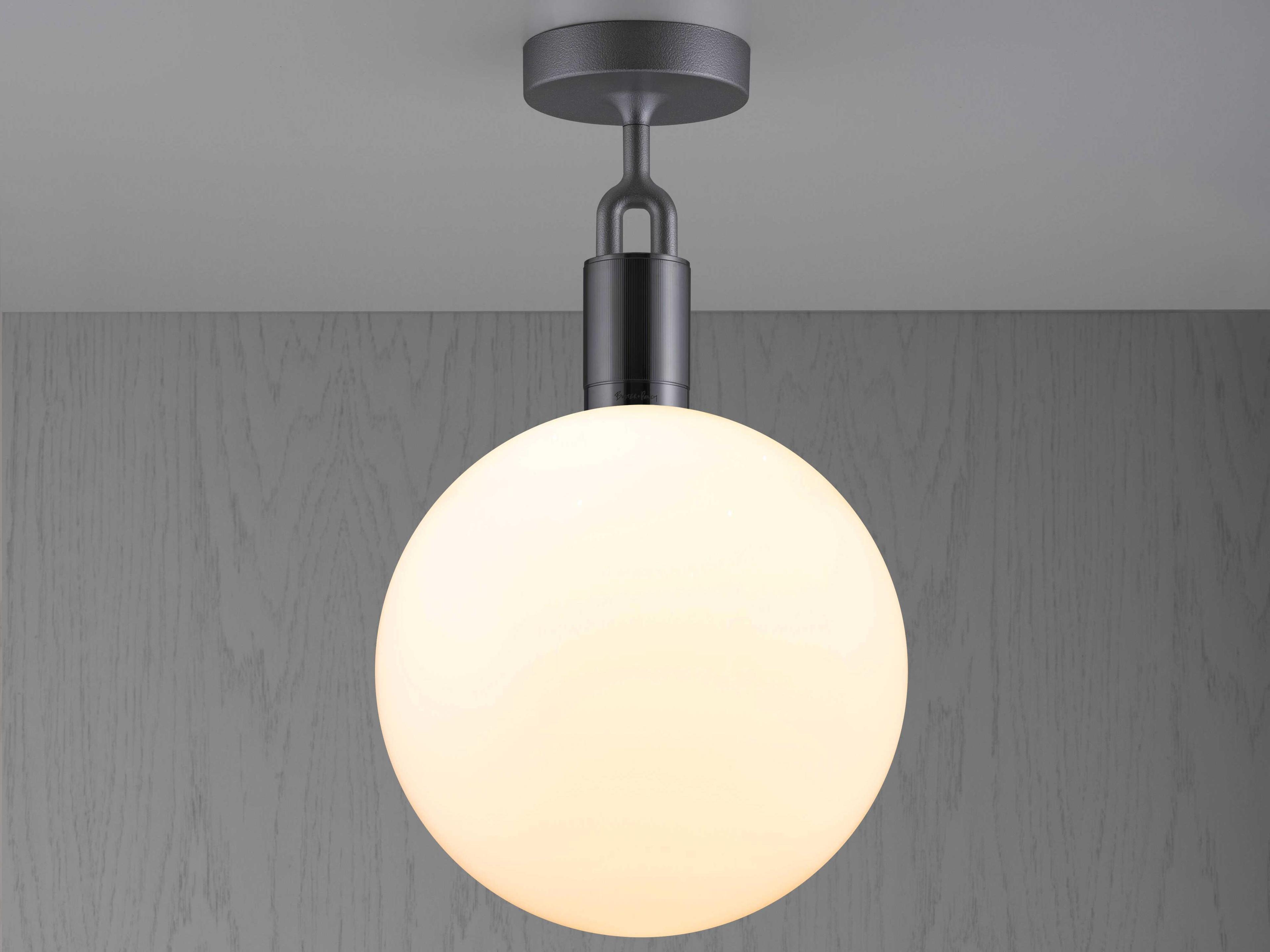 Buster + Punch Forked 1-Light Gun Metal Gunmetal Globe Semi Flush Mount