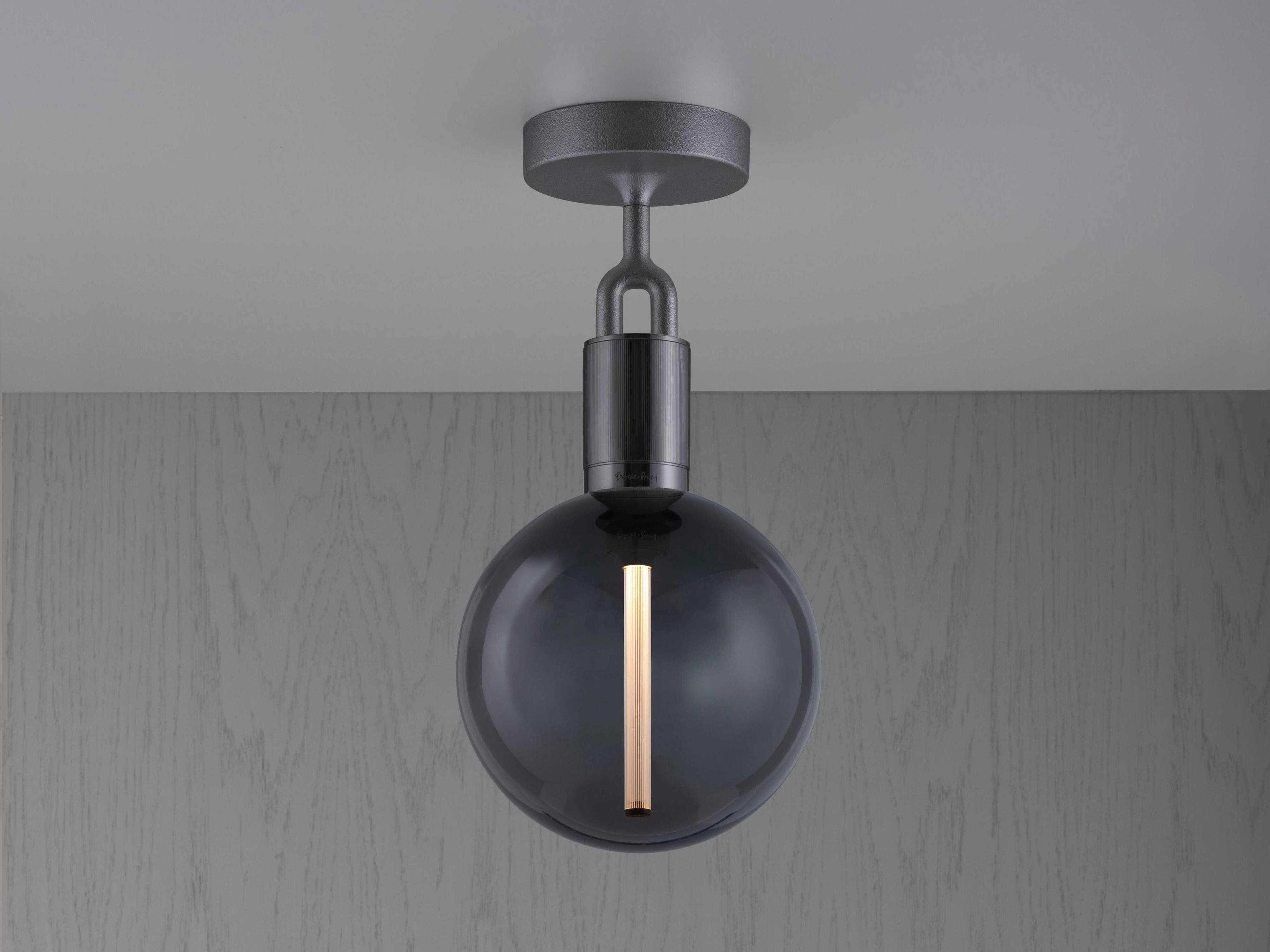 Buster + Punch Forked 1-Light Gun Metal Gunmetal Globe Semi Flush Mount
