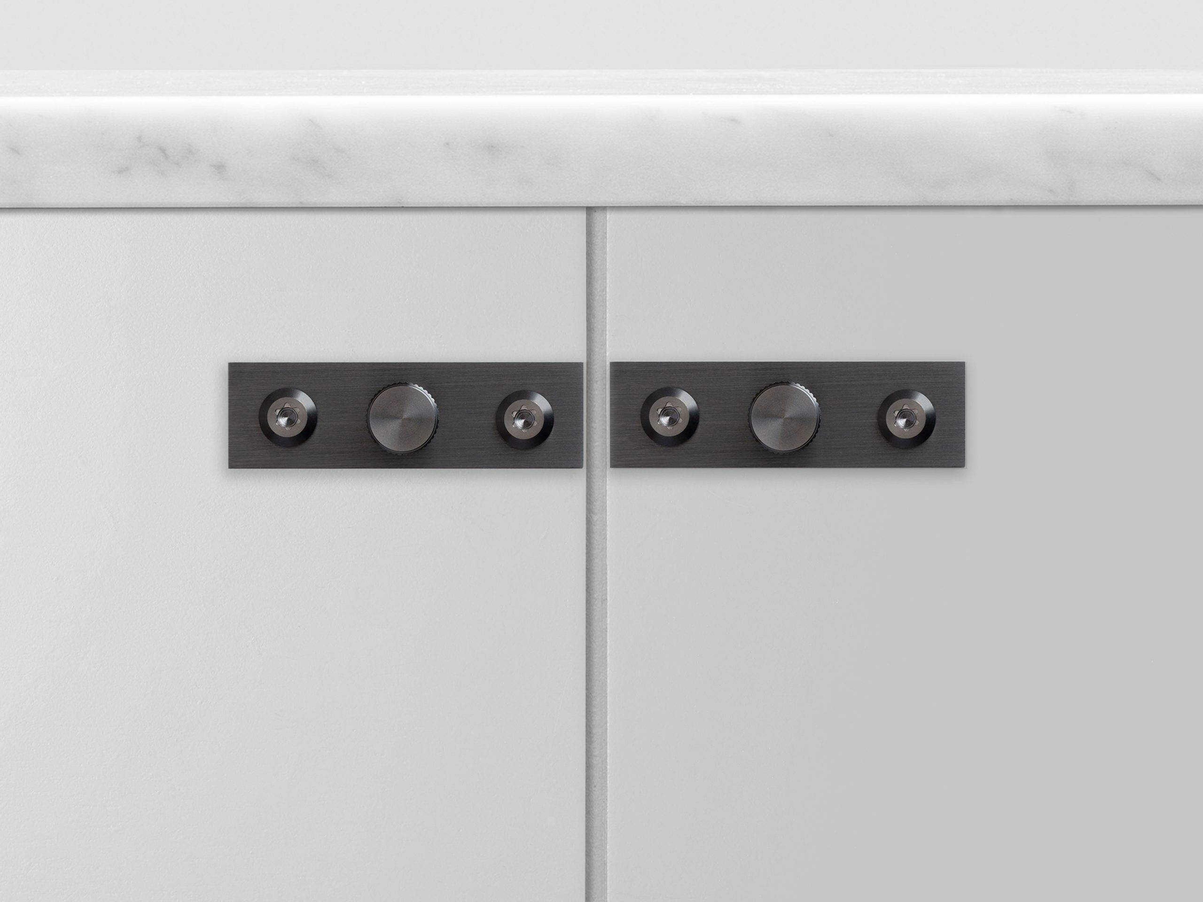 Buster + Punch Gun Metal Linear Plated Furniture Knob