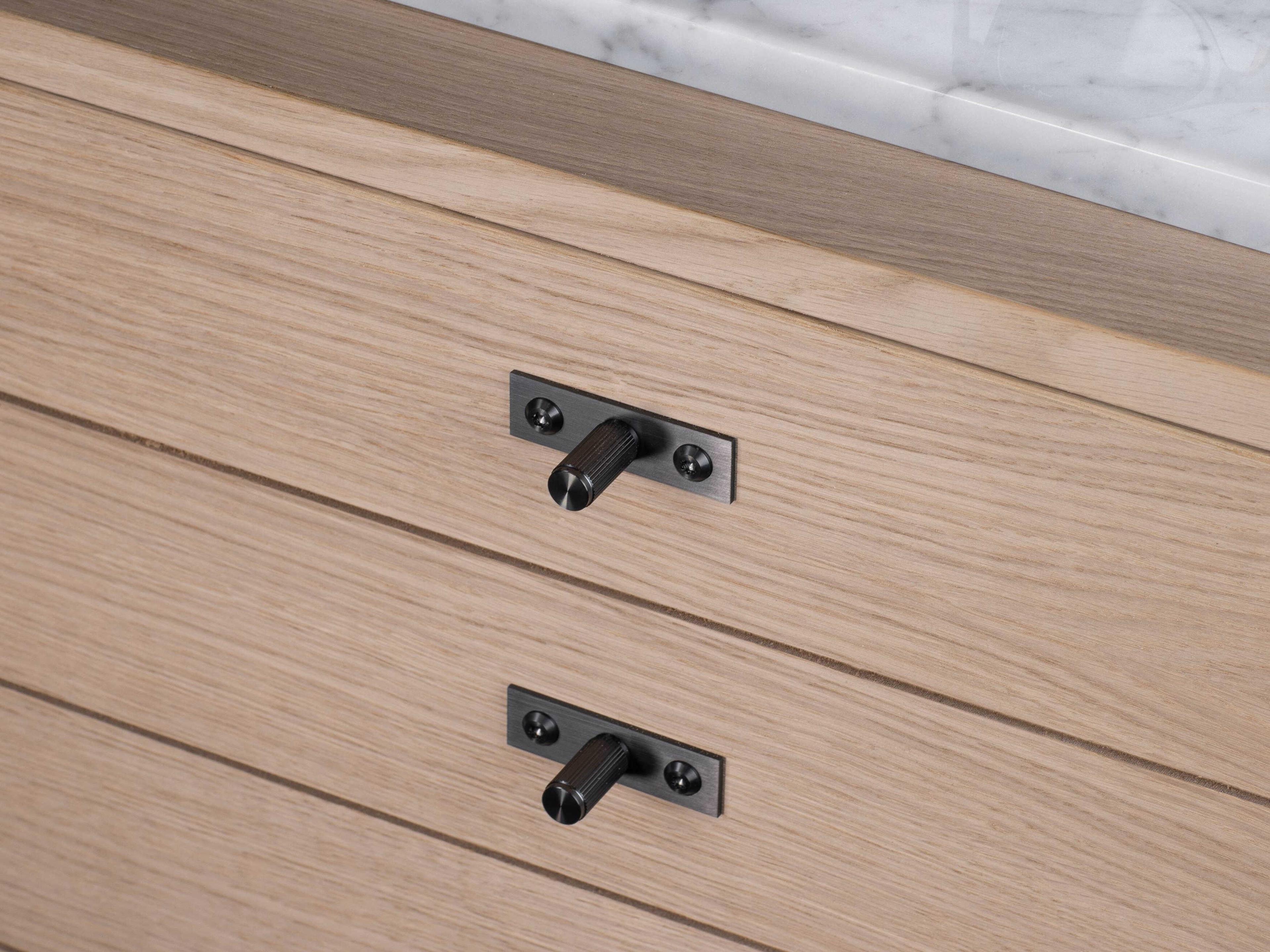 Buster + Punch Gun Metal Linear Plated Furniture Knob