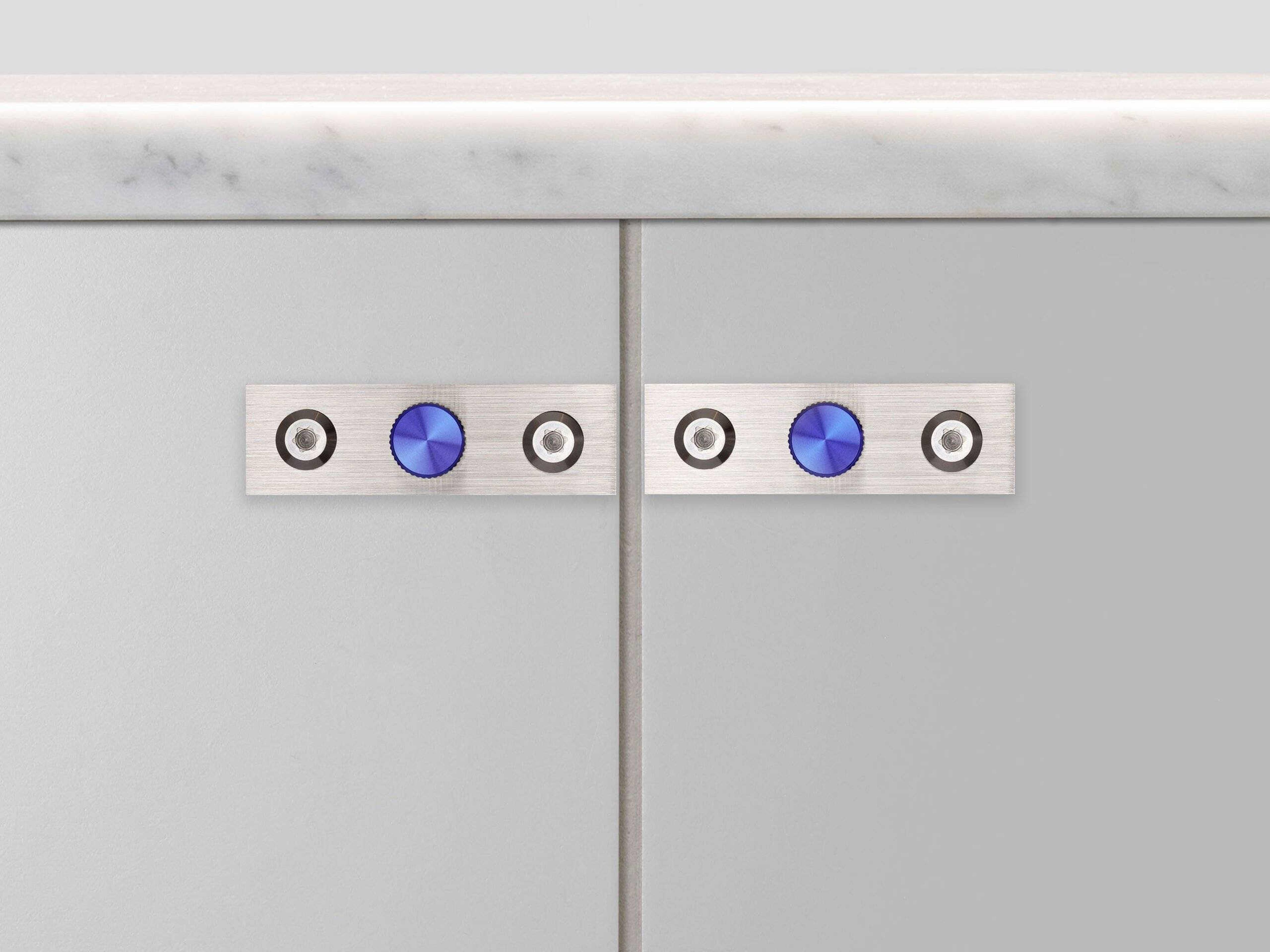 Buster + Punch Burnt Steel Linear Plated Furniture Knob