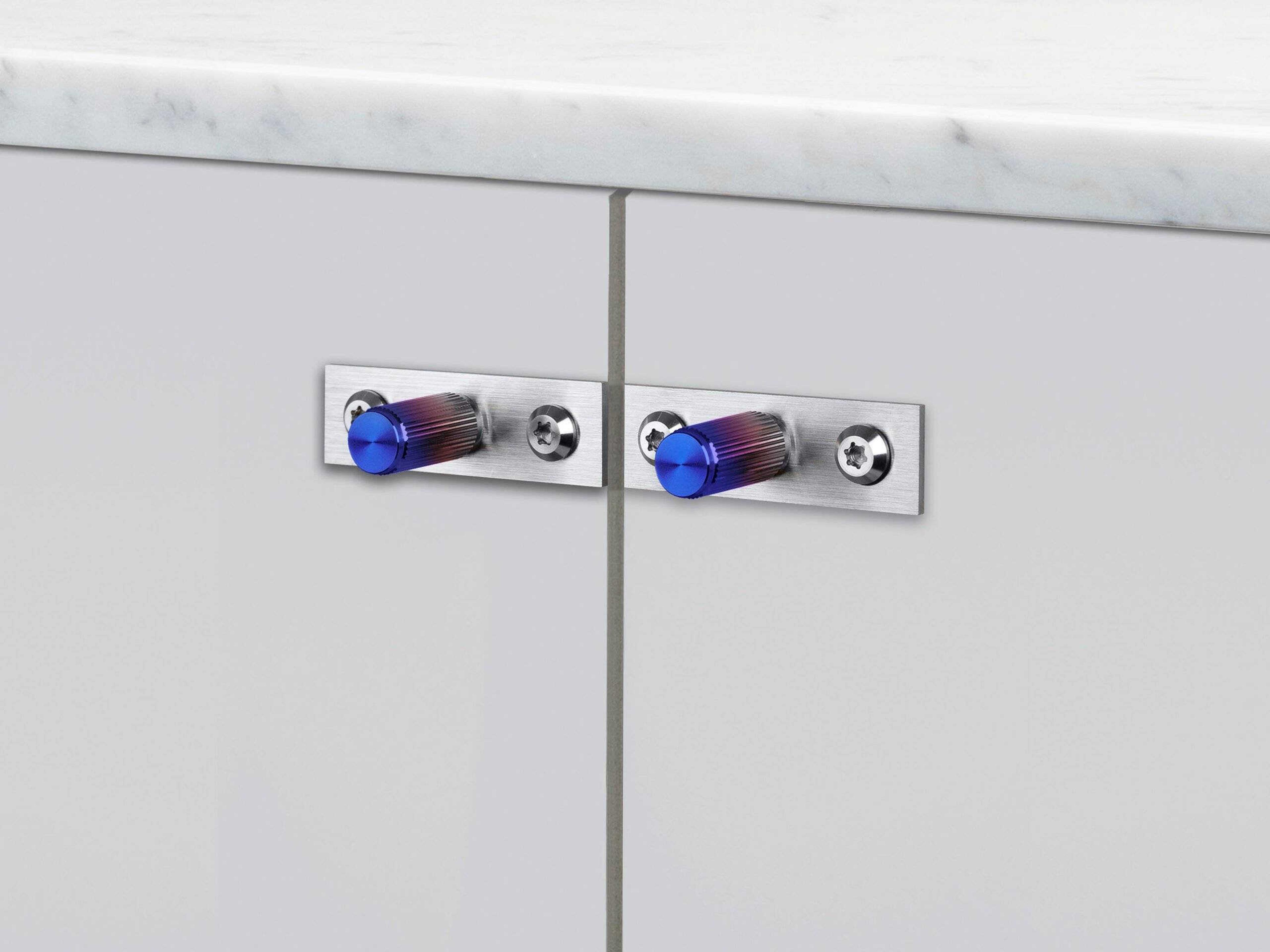 Buster + Punch Burnt Steel Linear Plated Furniture Knob