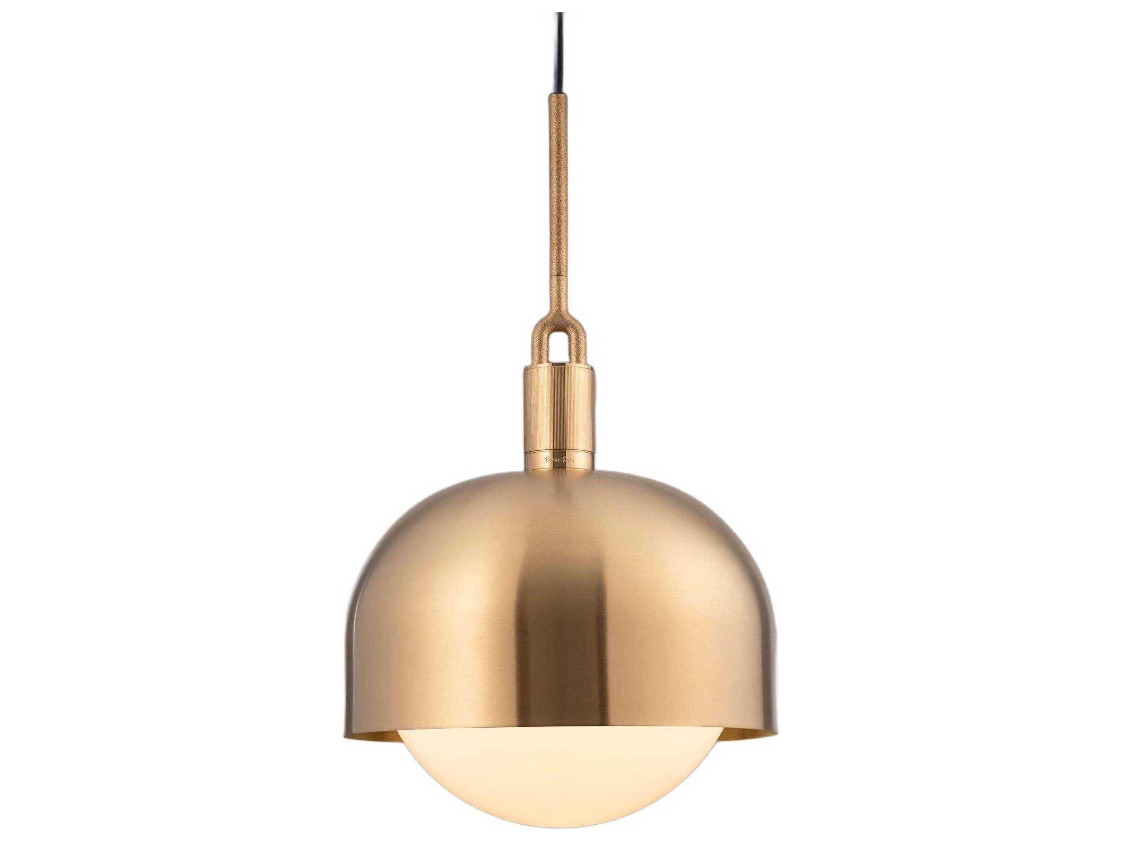 Forked 1-Light Brass Pendant