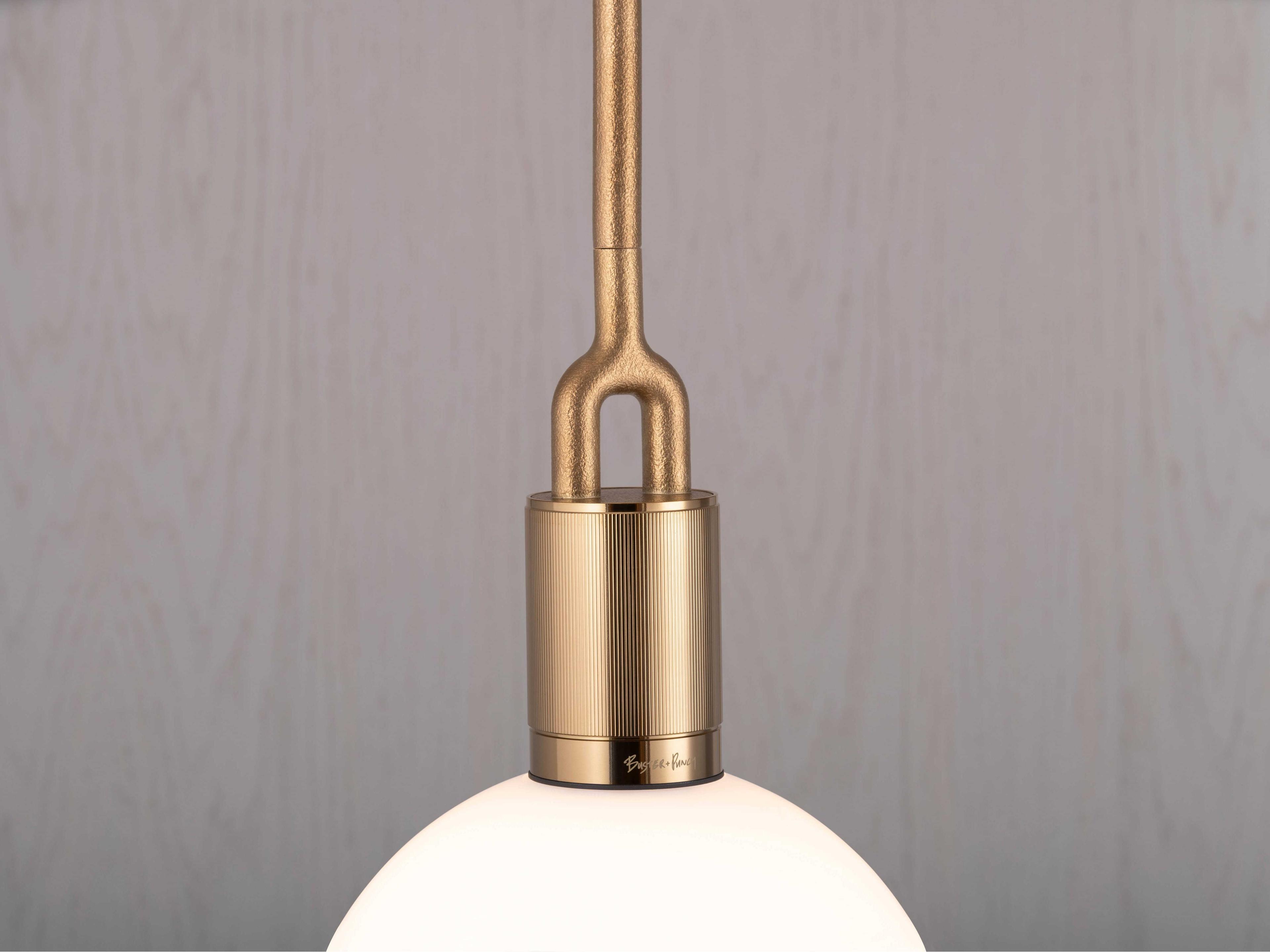 Buster + Punch Forked 1-Light Brass Globe Mini Pendant