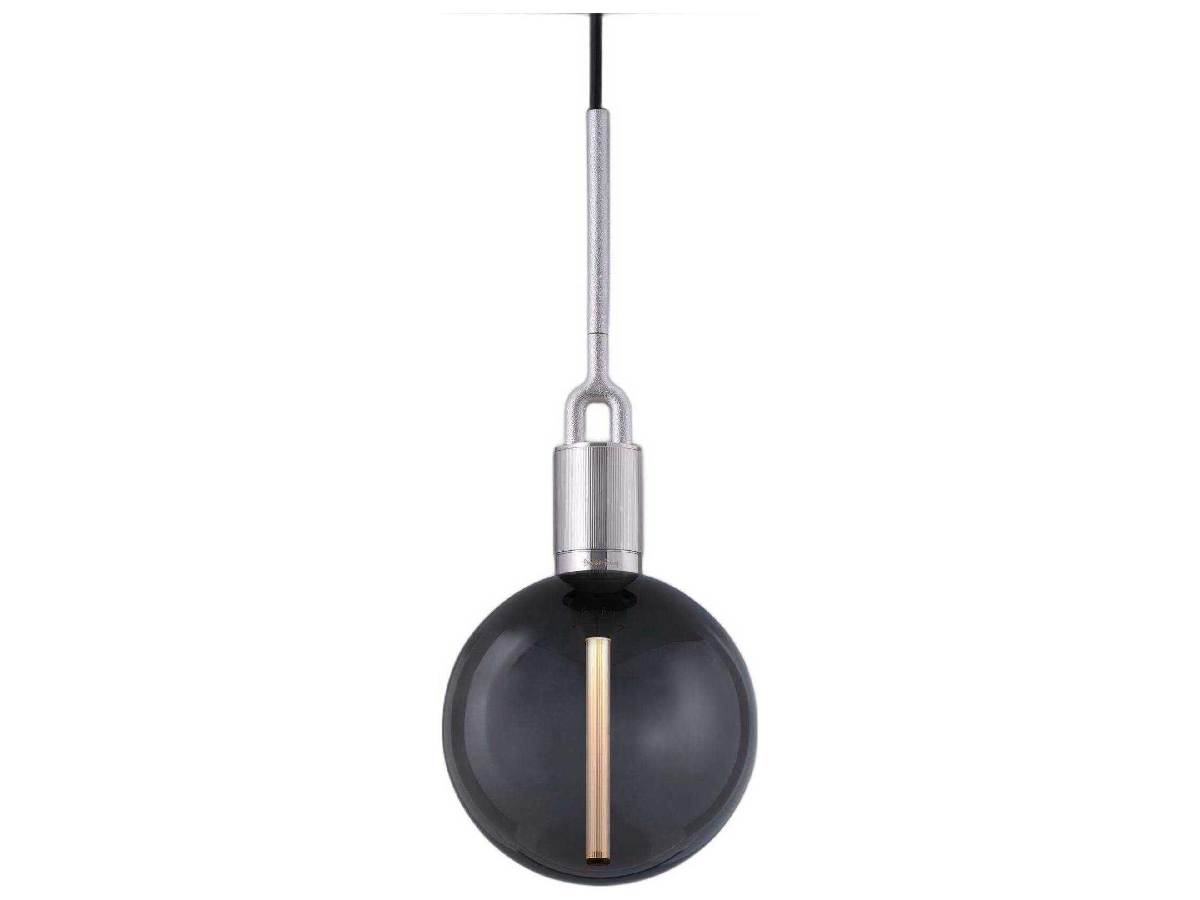 Forked 1-Light Steel Globe Mini Pendant