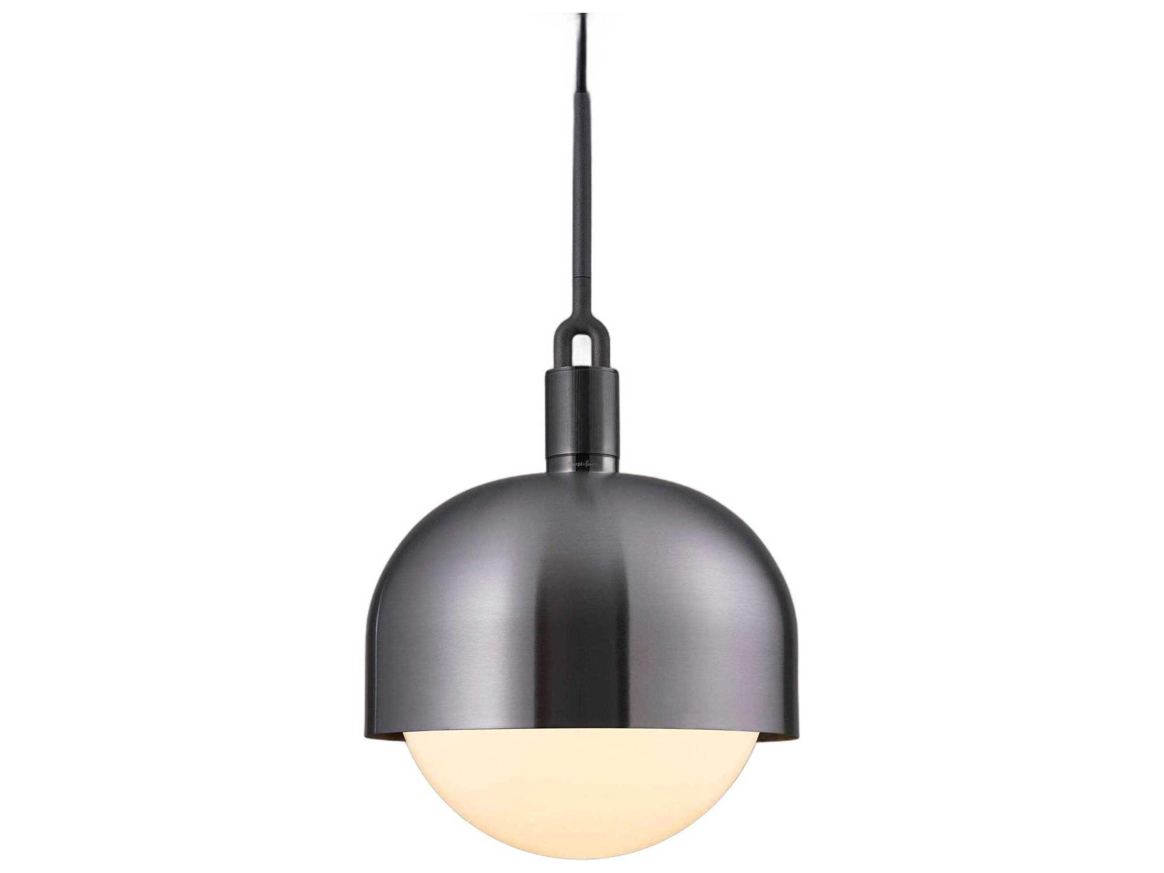 Forked 1-Light Gun Metal Gunmetal Pendant