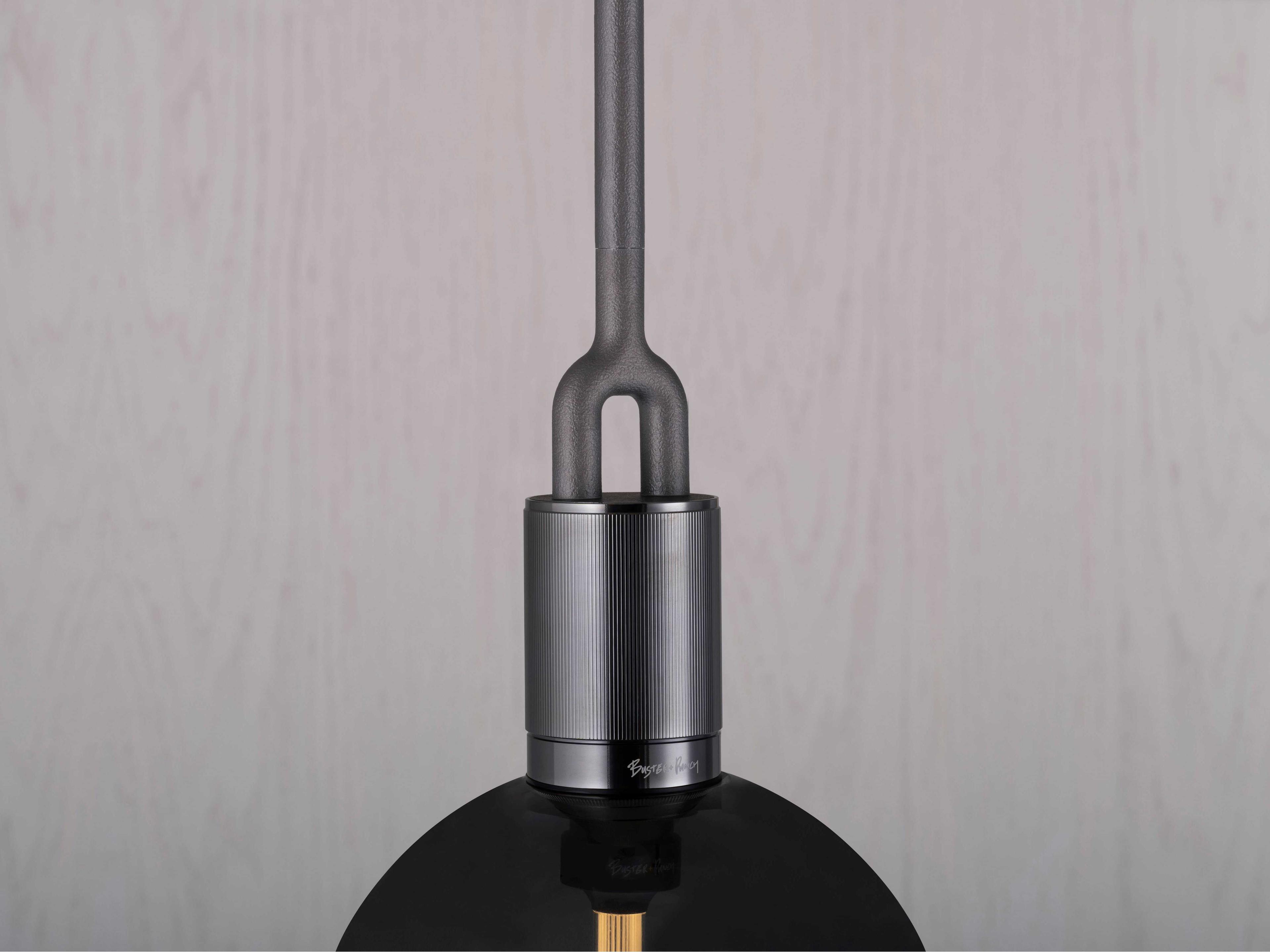 Buster + Punch Forked 1-Light Gun Metal Gunmetal Globe Mini Pendant