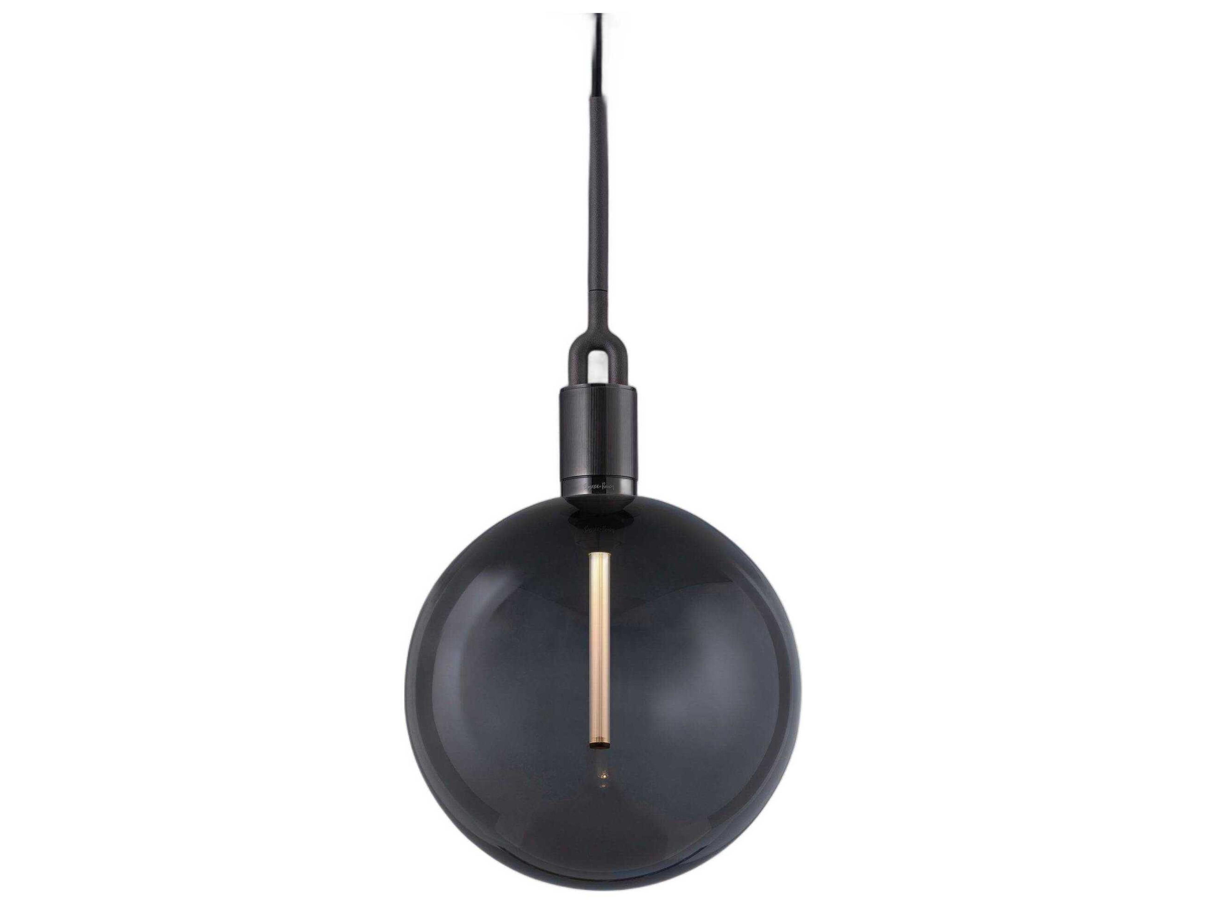 Forked 1-Light Gun Metal Gunmetal Globe Mini Pendant