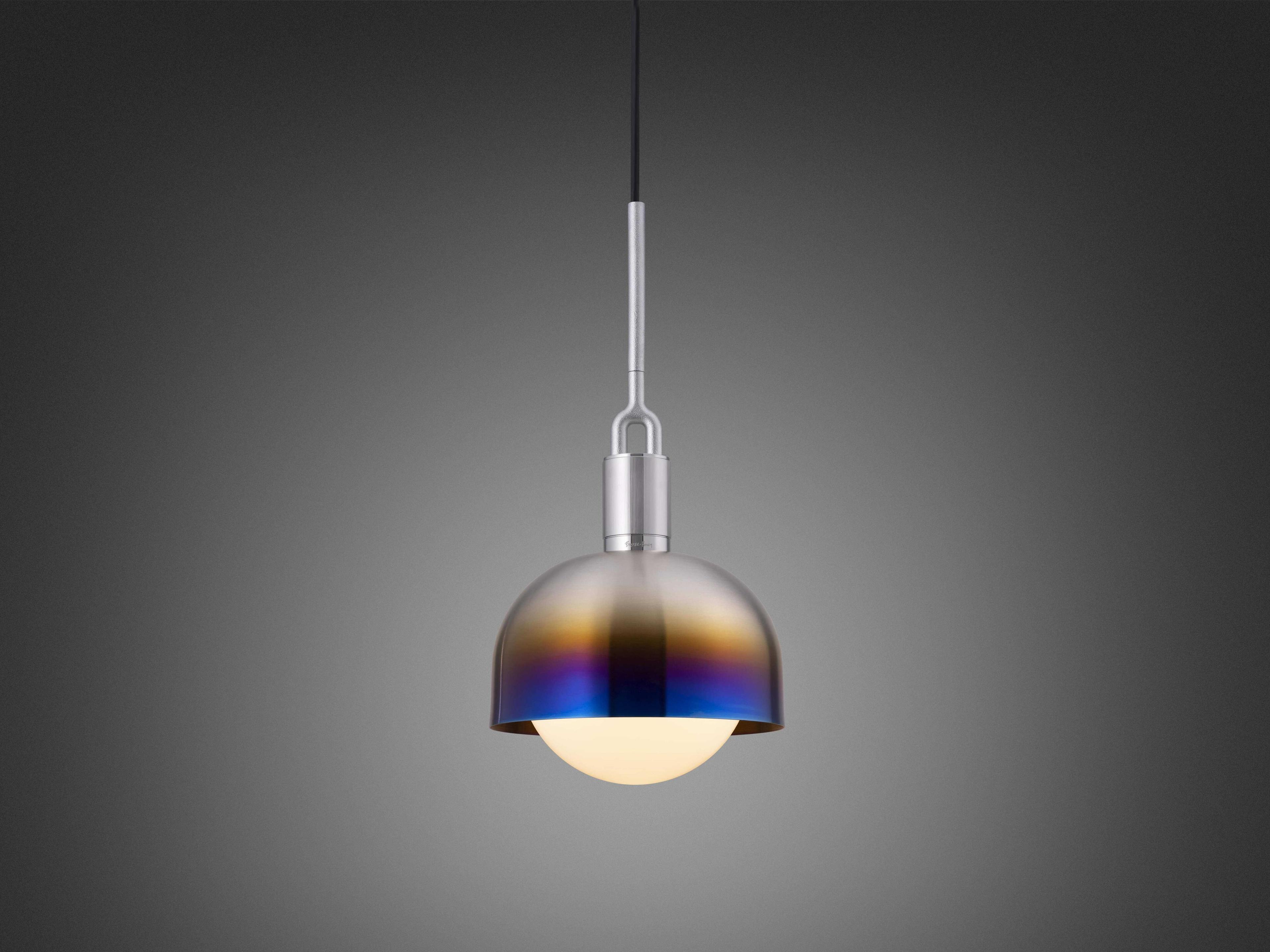 Buster + Punch Forked 1-Light Burnt Steel Linear Mini Pendant