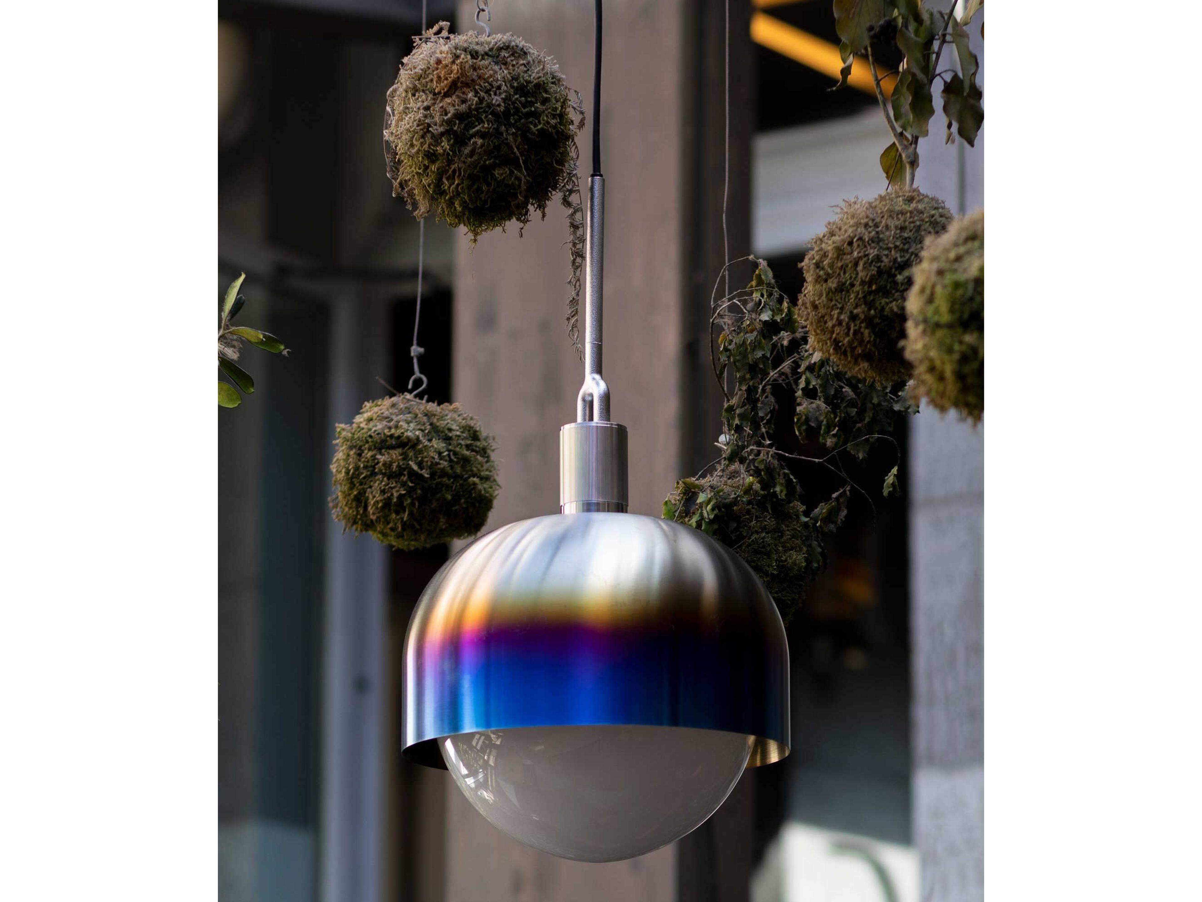 Buster + Punch Forked 1-Light Burnt Steel Pendant