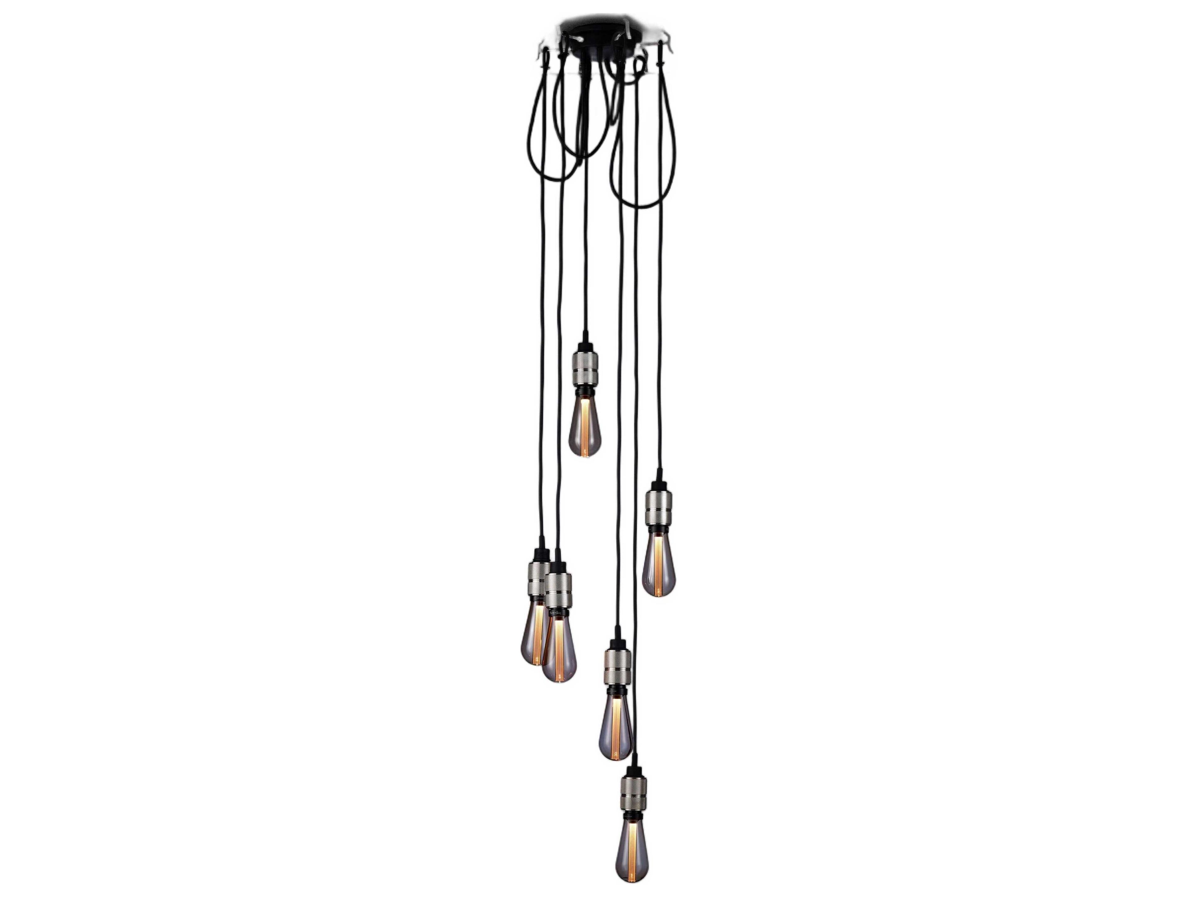 Hooked 6-Light Steel Mini Pendant