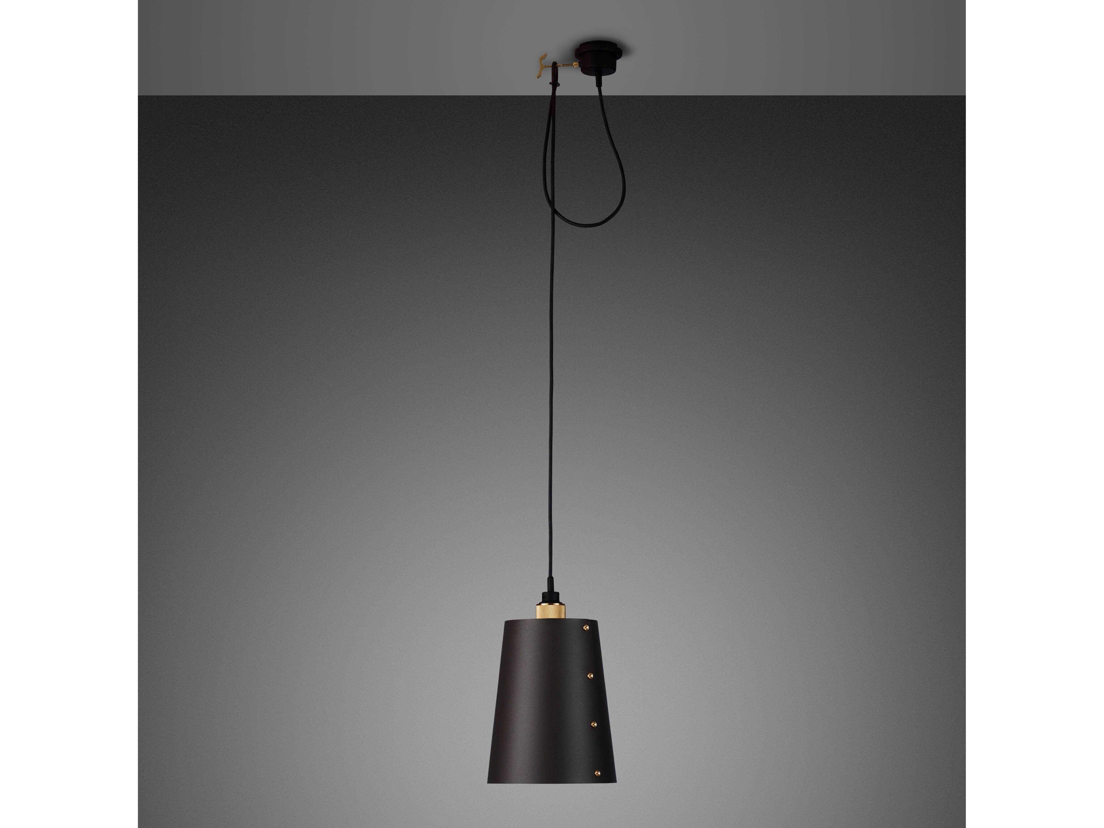 Buster + Punch Hooked 1-Light Brass Black Mini Pendant