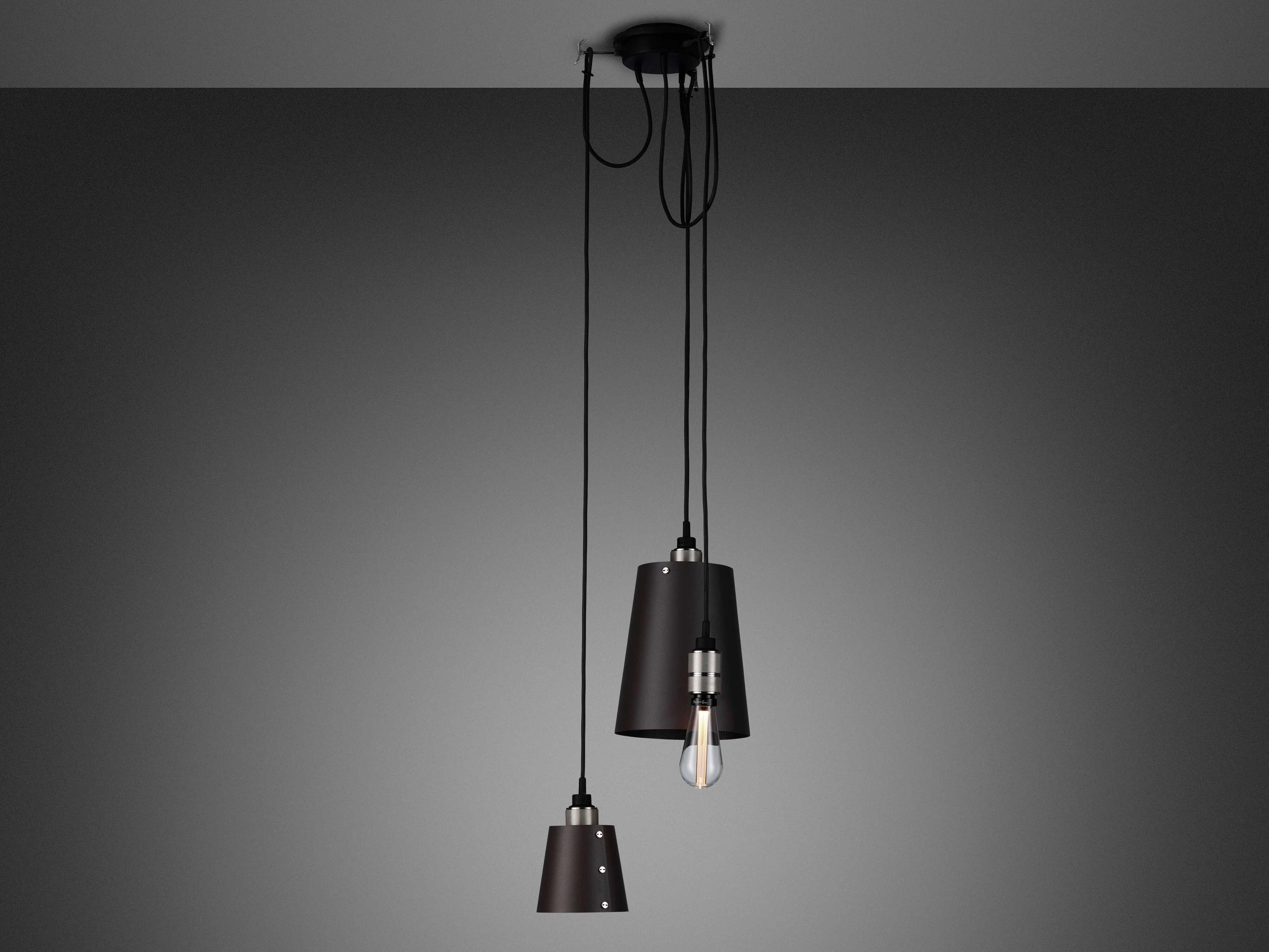 Buster + Punch Hooked 3-Light Steel Black Mini Pendant