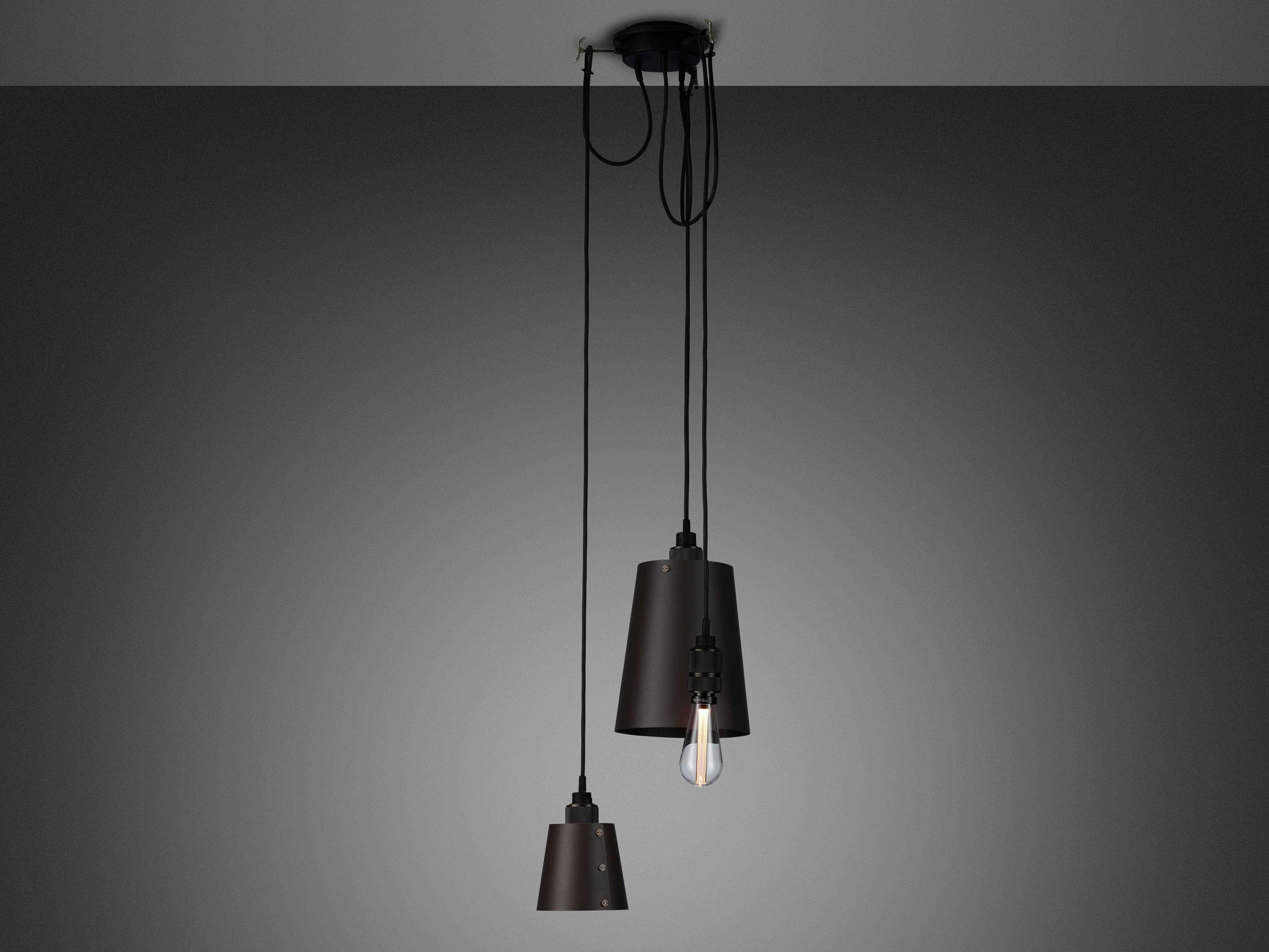 Buster + Punch Hooked 3-Light Smoked Bronze Mini Pendant