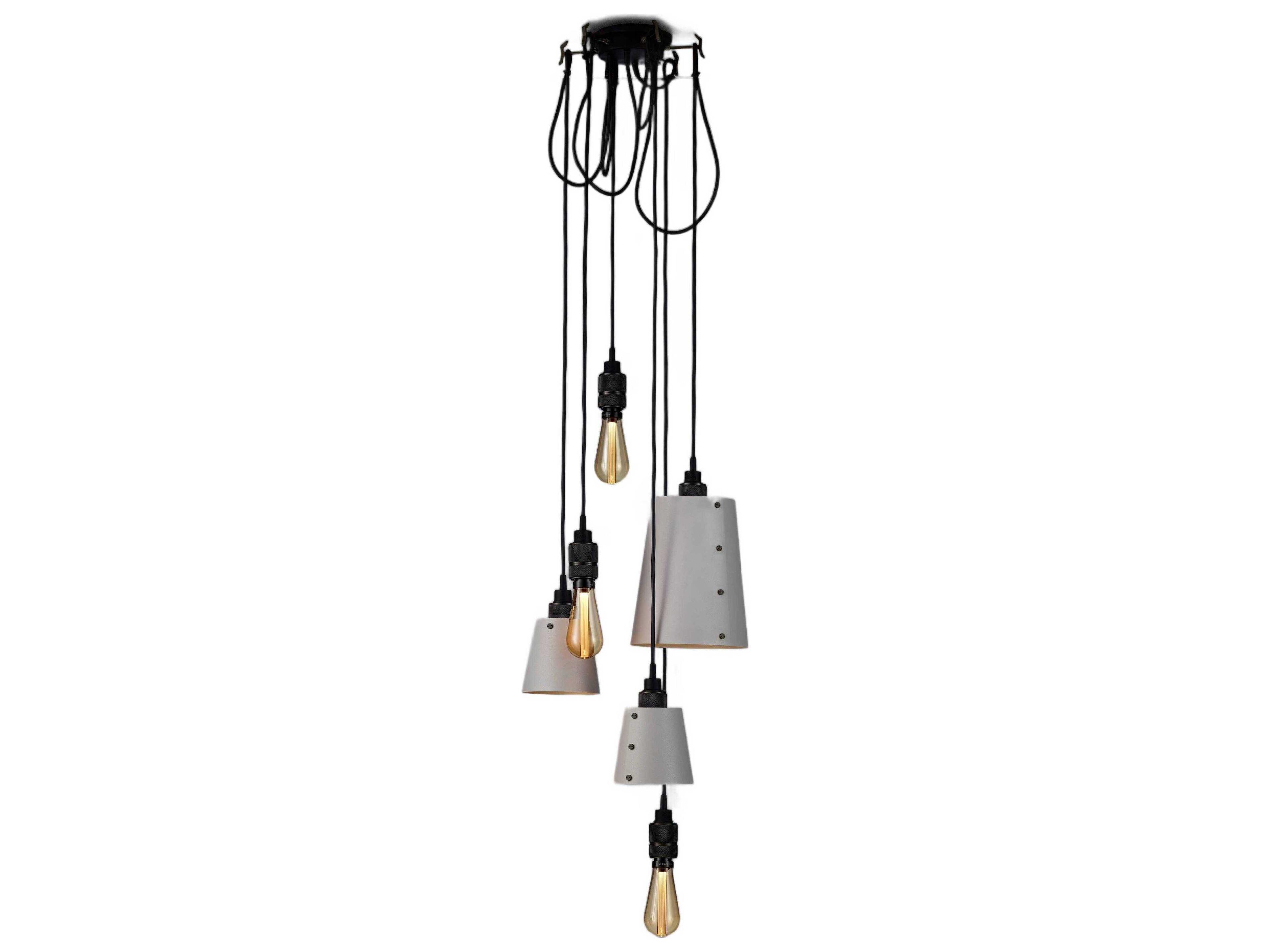 Hooked 6-Light Smoked Bronze Gray Mini Pendant